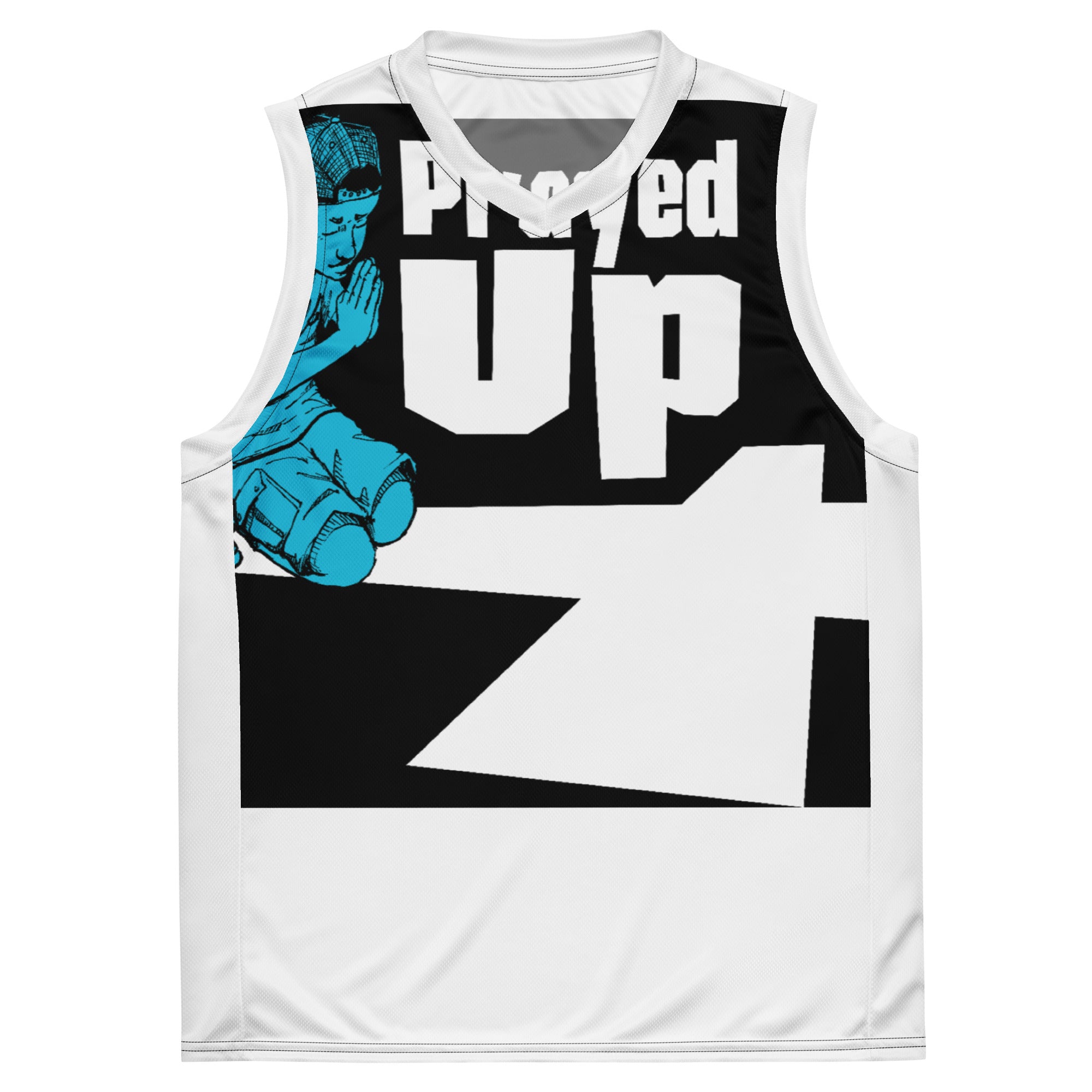 "Prayed Up" Recycled unisex basketball jersey