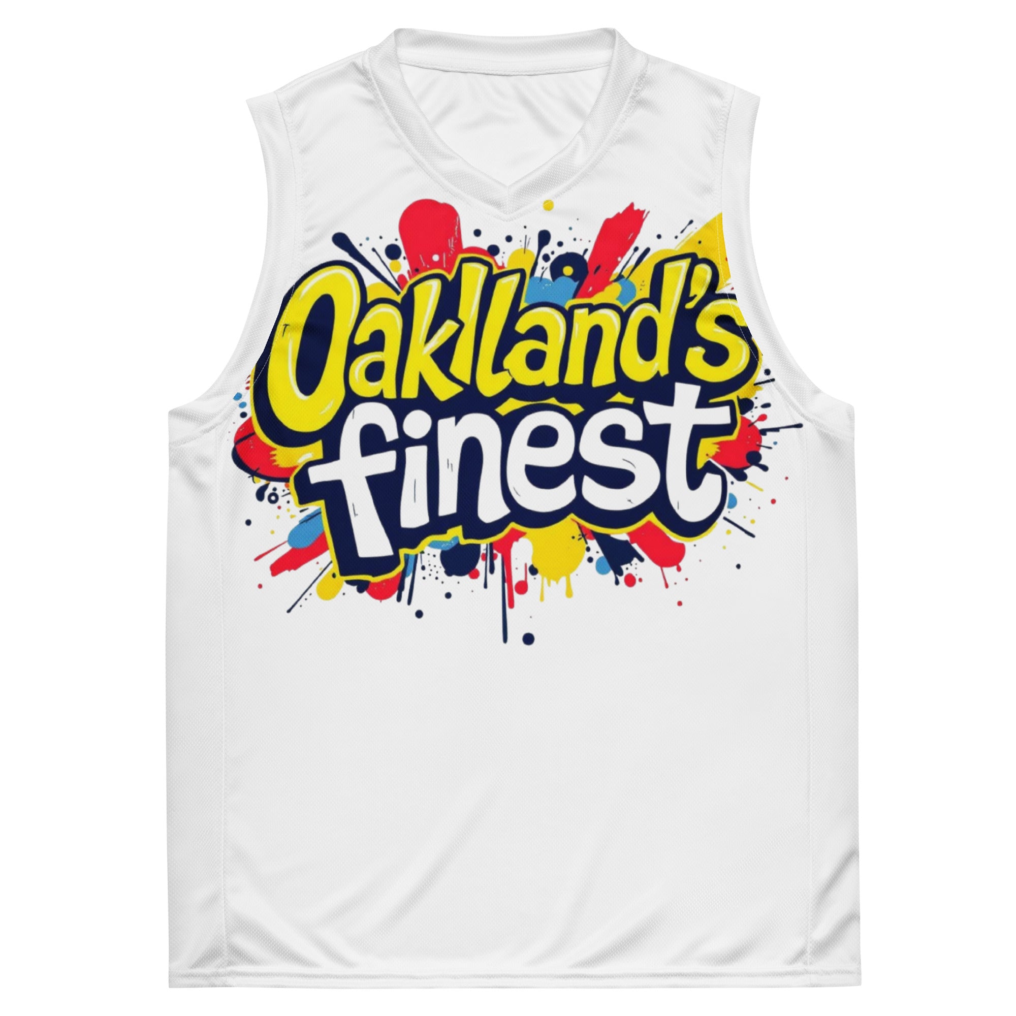 "Oakland's Finest" Recycled unisex basketball jersey