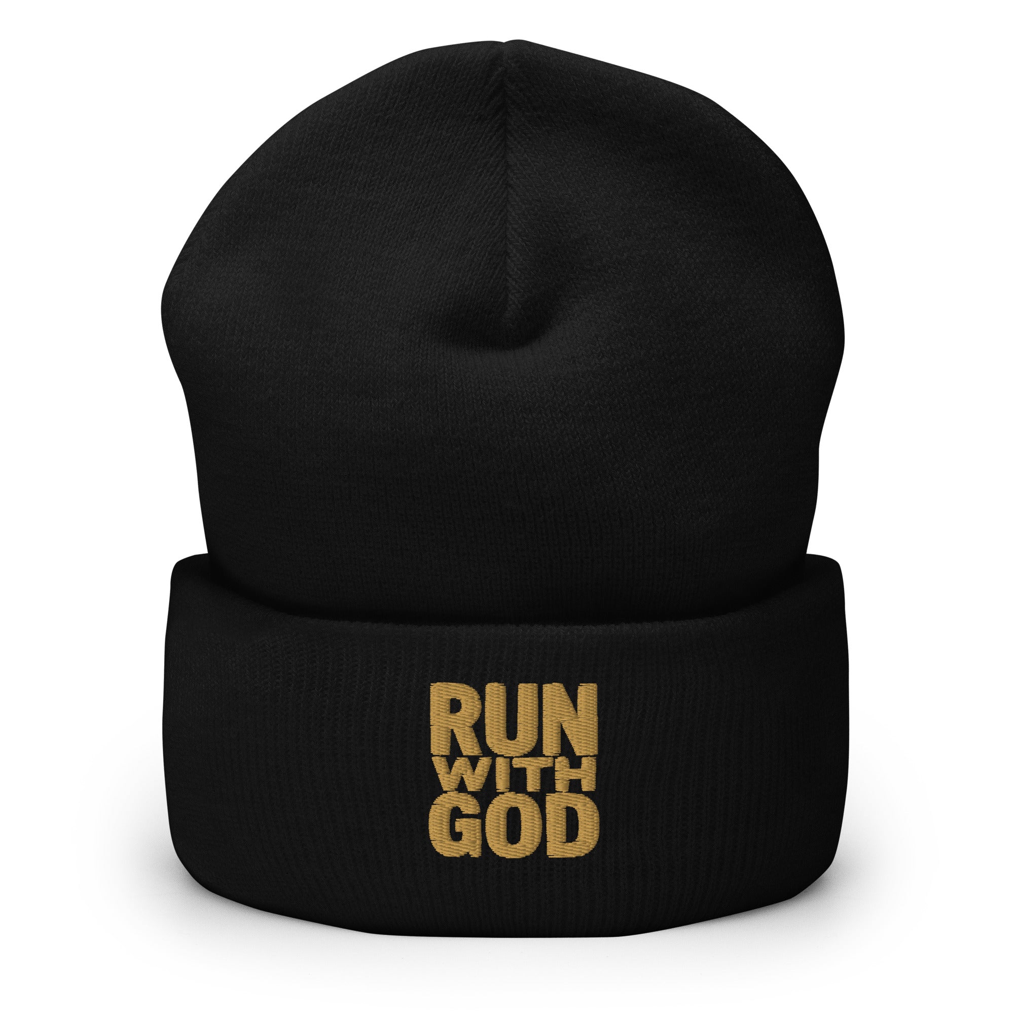 "Run With God" Cuffed Beanie