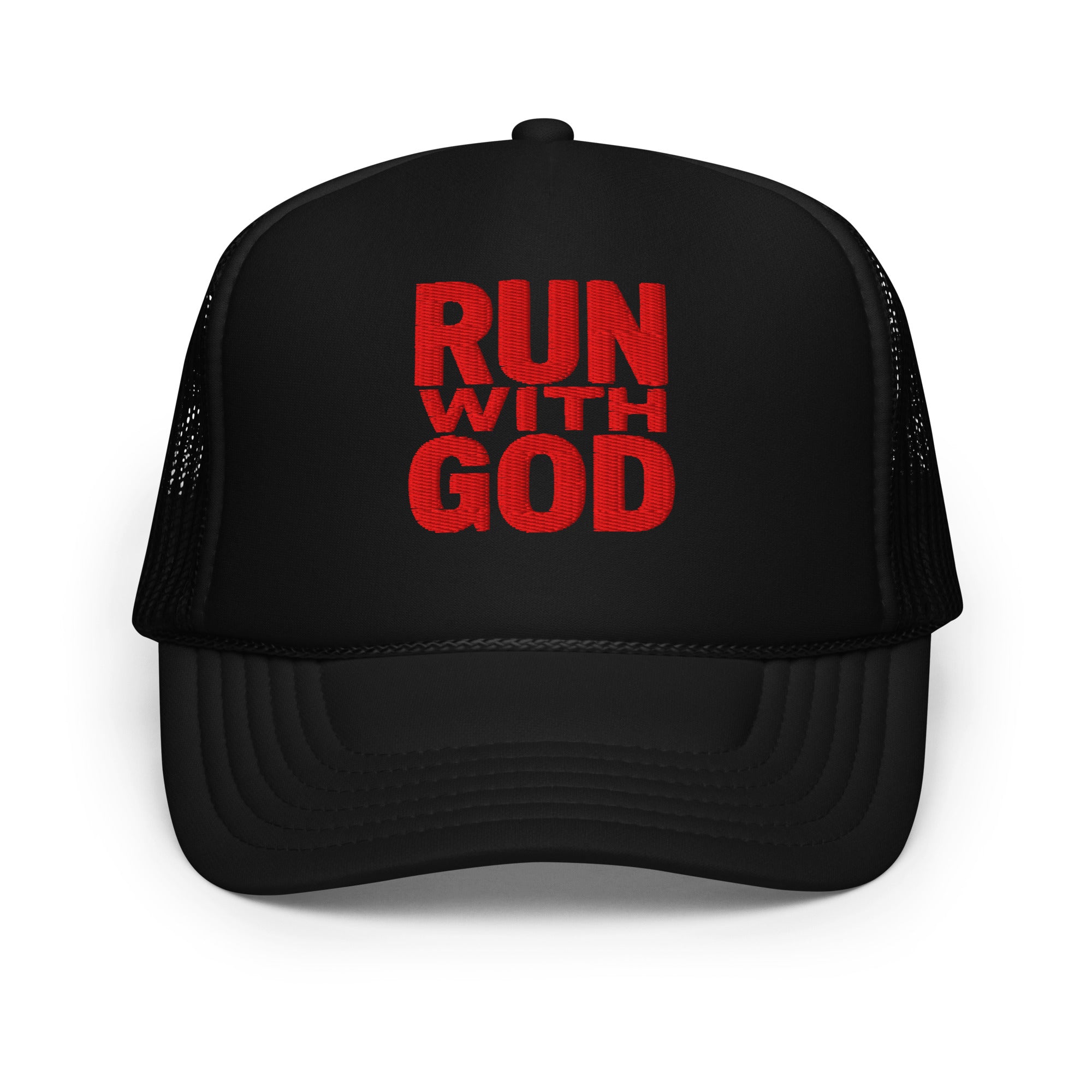 "Run with God" Foam trucker hat