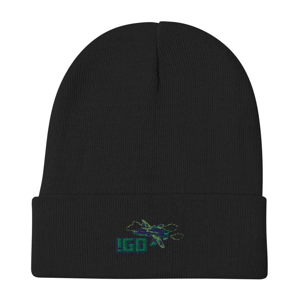 "IGO Jet" Embroidered Beanie