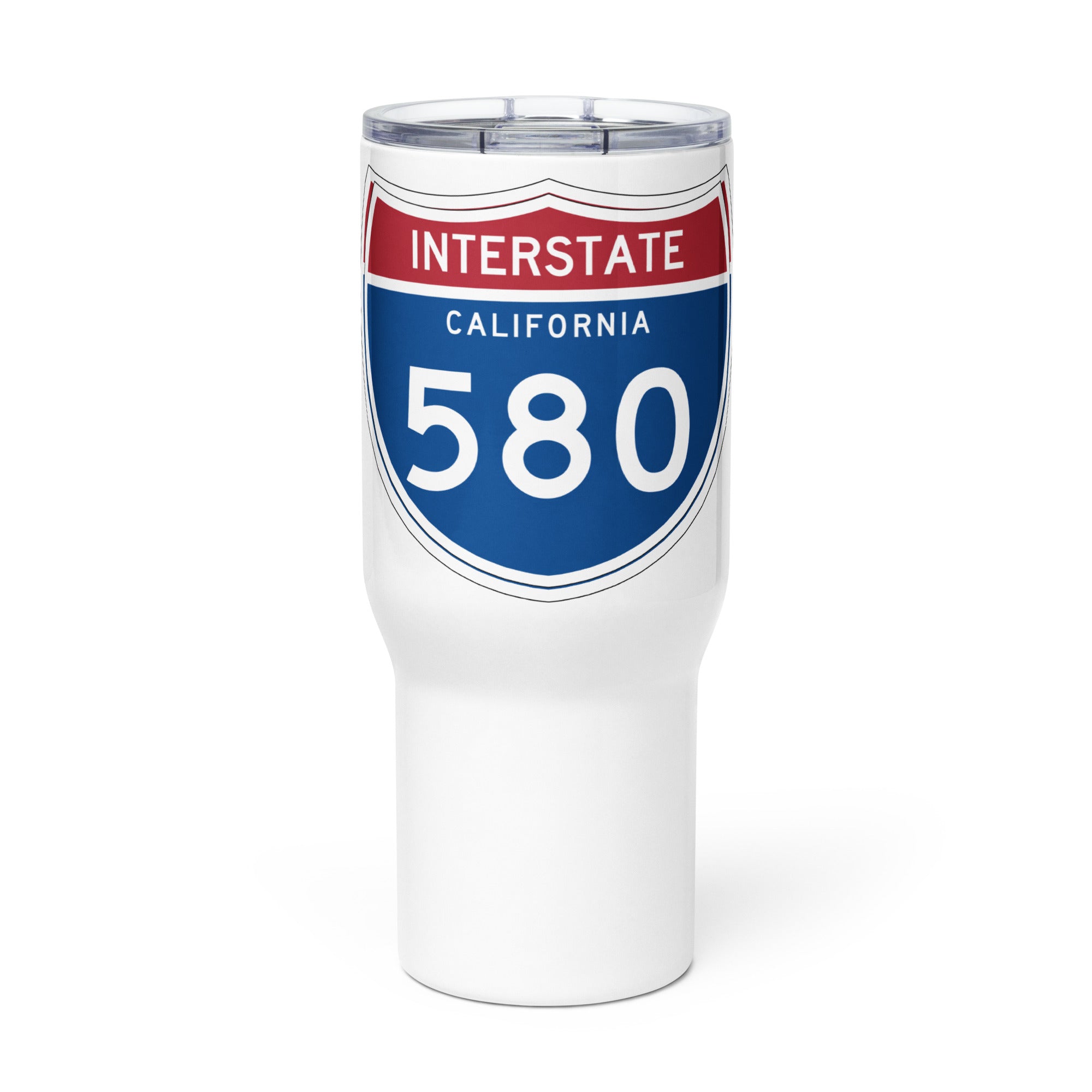 580 Travel mug with a handle