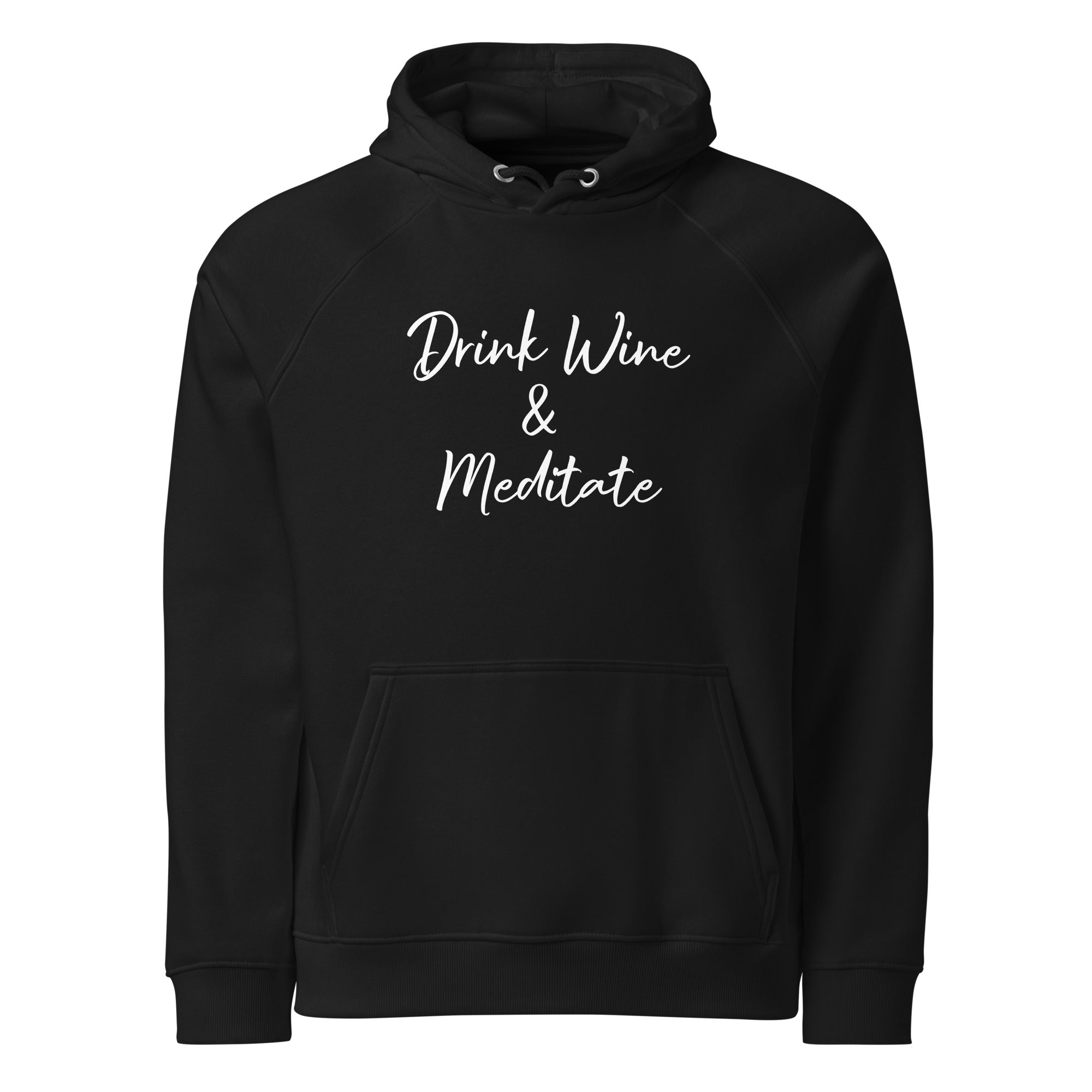 "Drink Wine" Unisex eco raglan hoodie