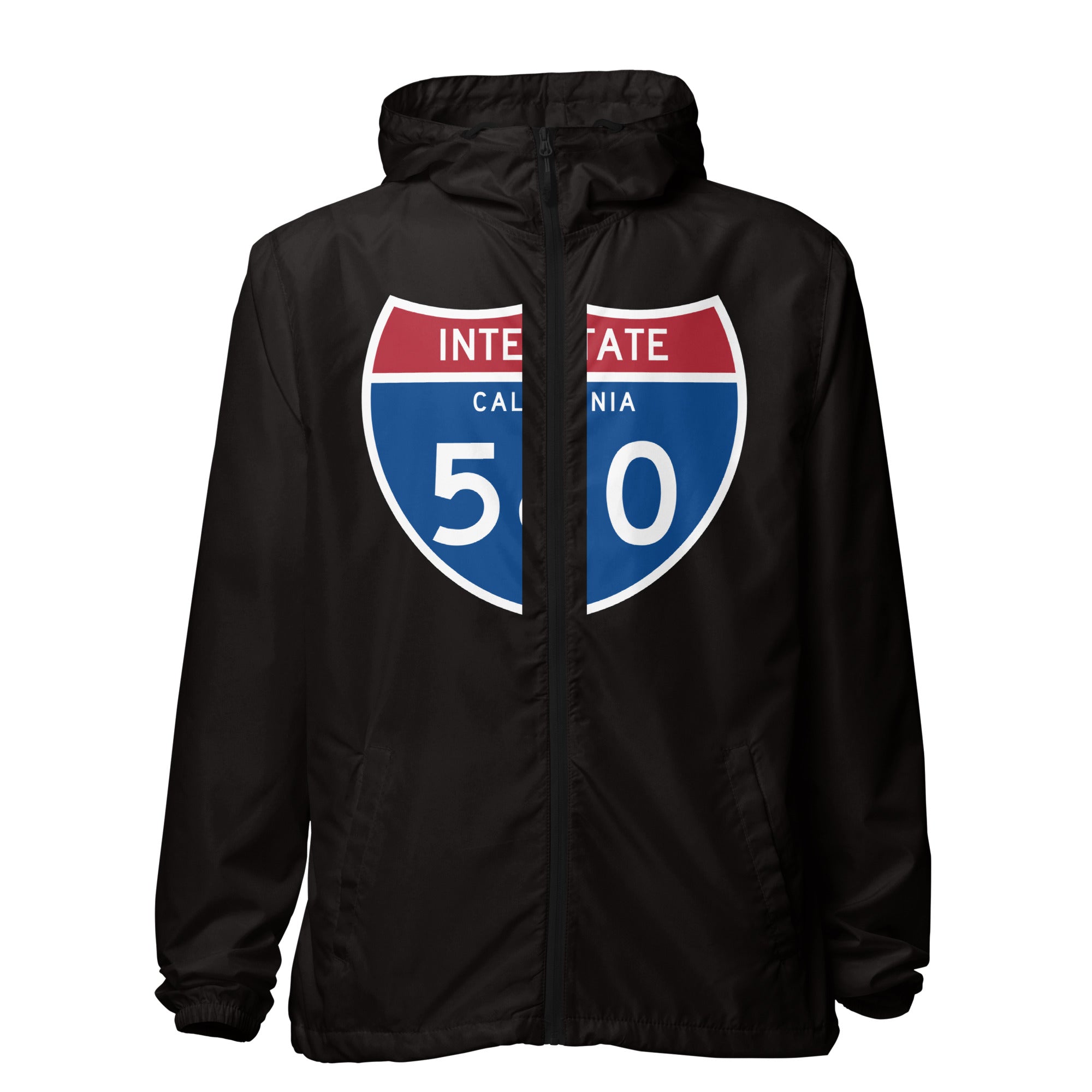 580 Unisex lightweight zip up windbreaker