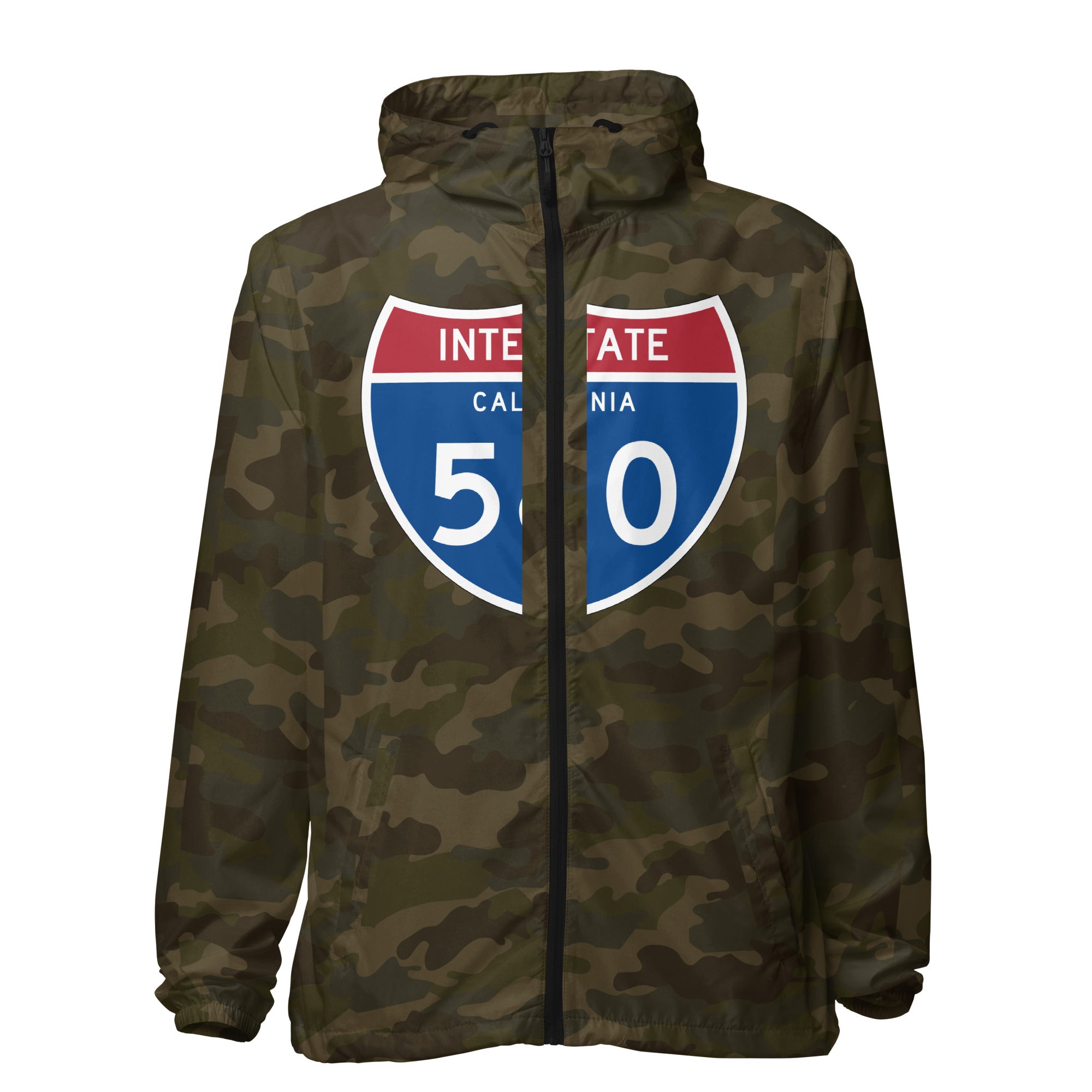 580 Unisex lightweight zip up windbreaker