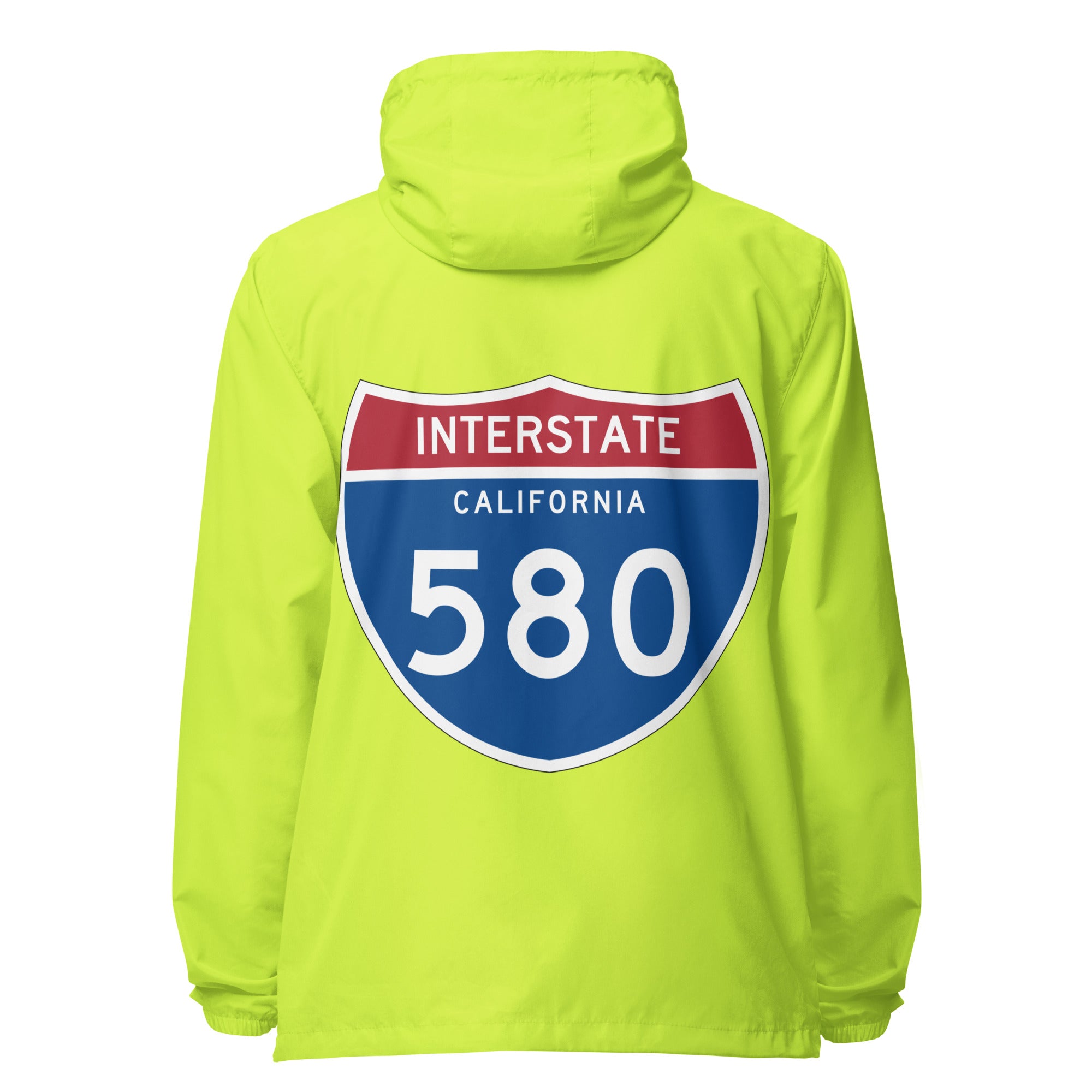 580 Unisex lightweight zip up windbreaker