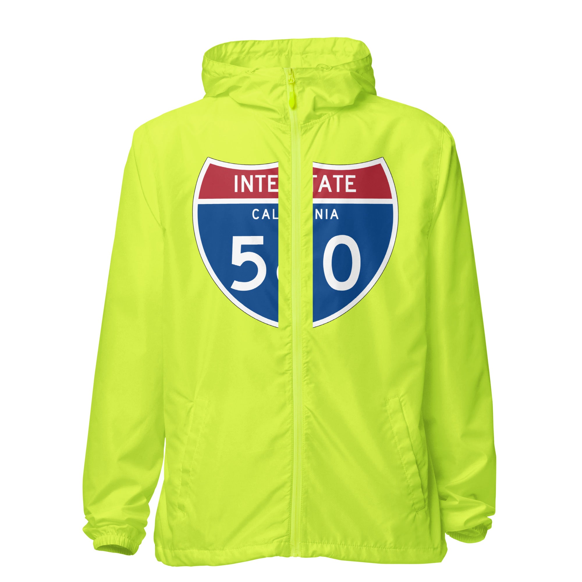 580 Unisex lightweight zip up windbreaker