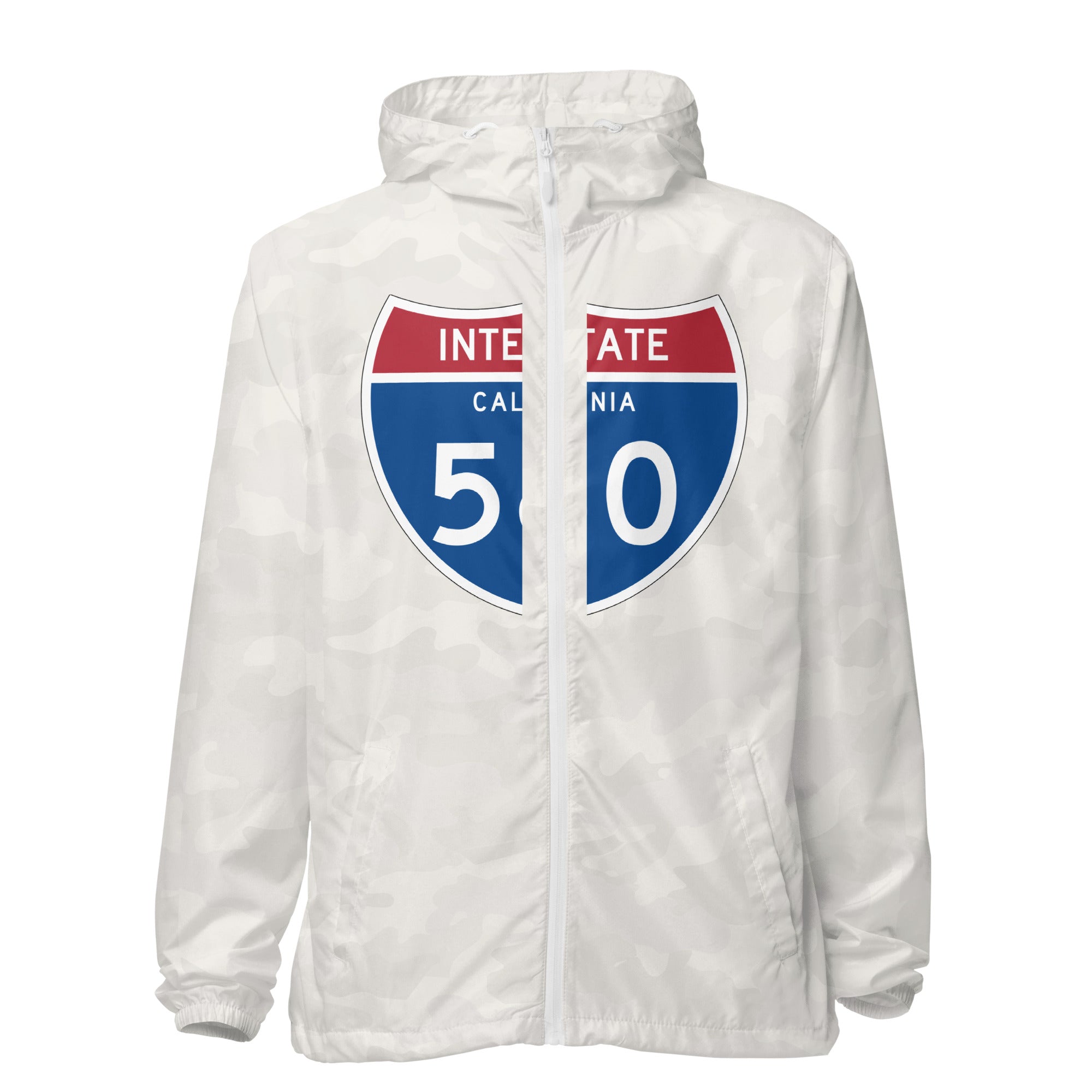 580 Unisex lightweight zip up windbreaker