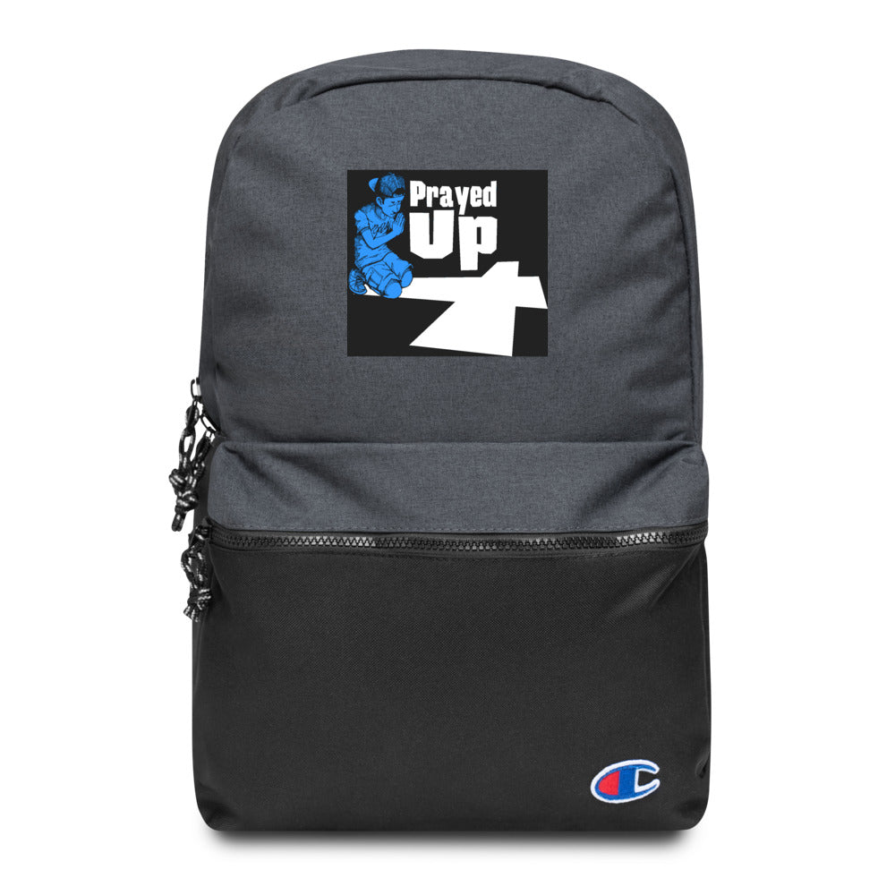 Embroidered “PrayedUpBoy” Champion Backpack