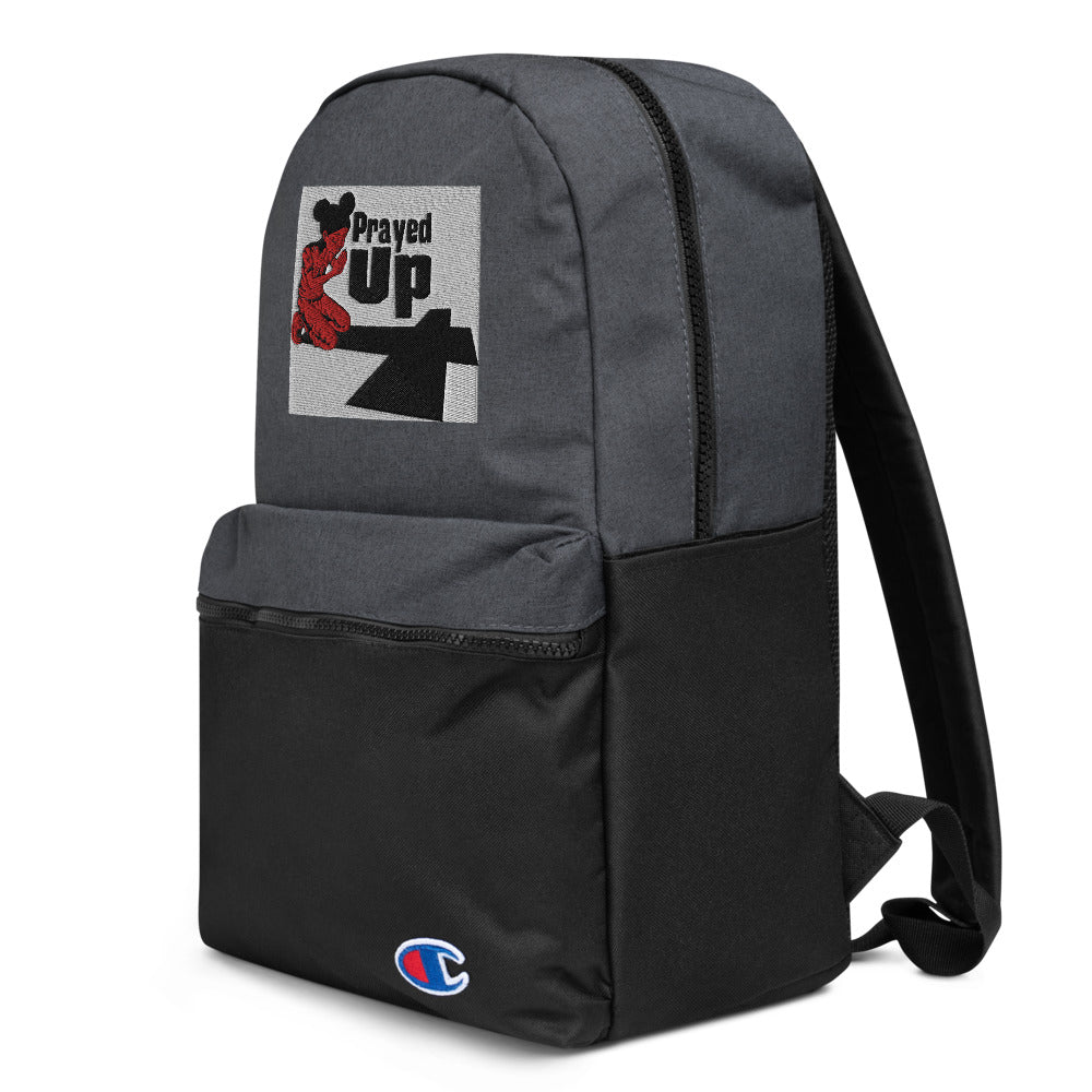 Embroidered “PrayedUpGirl” Champion Backpack