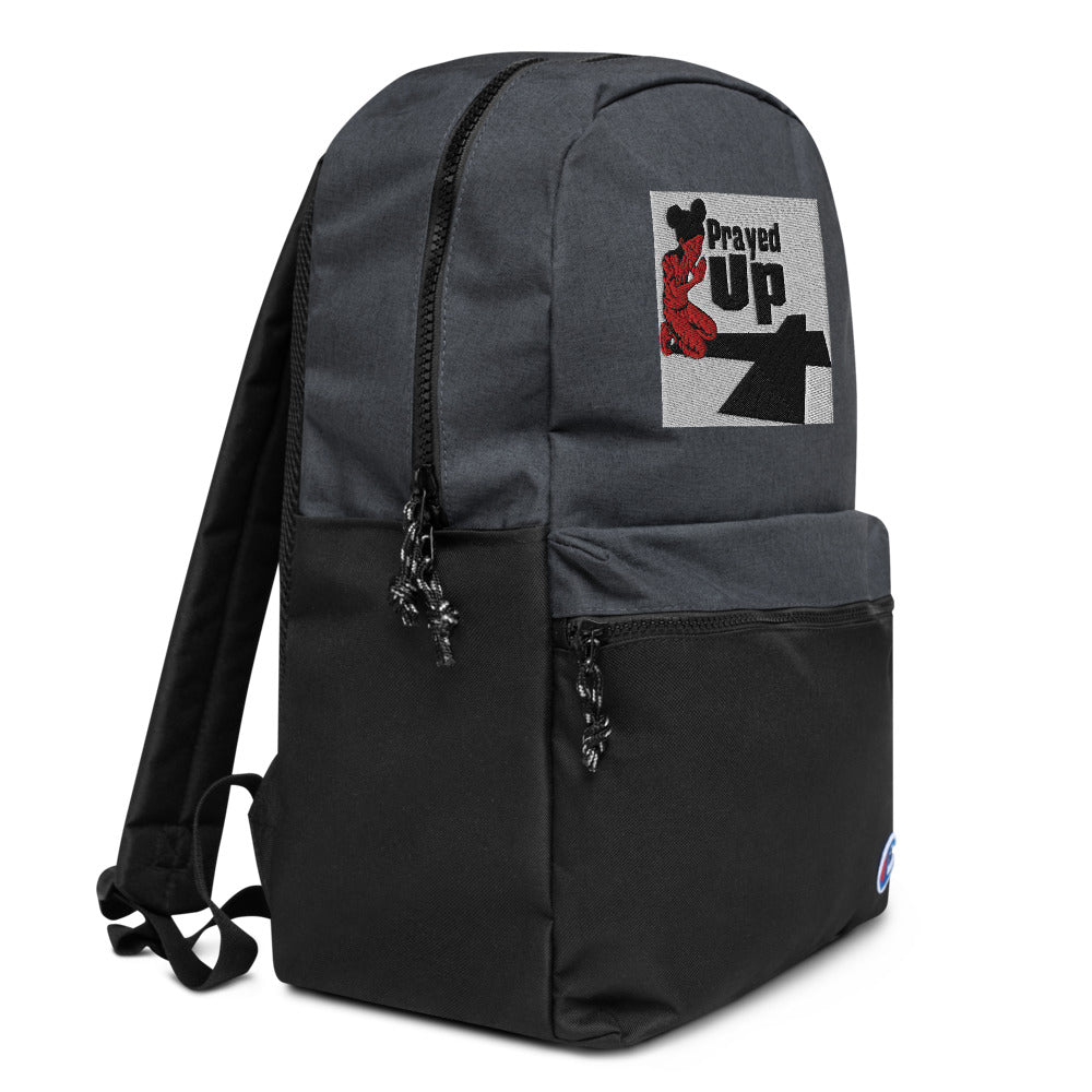 Embroidered “PrayedUpGirl” Champion Backpack