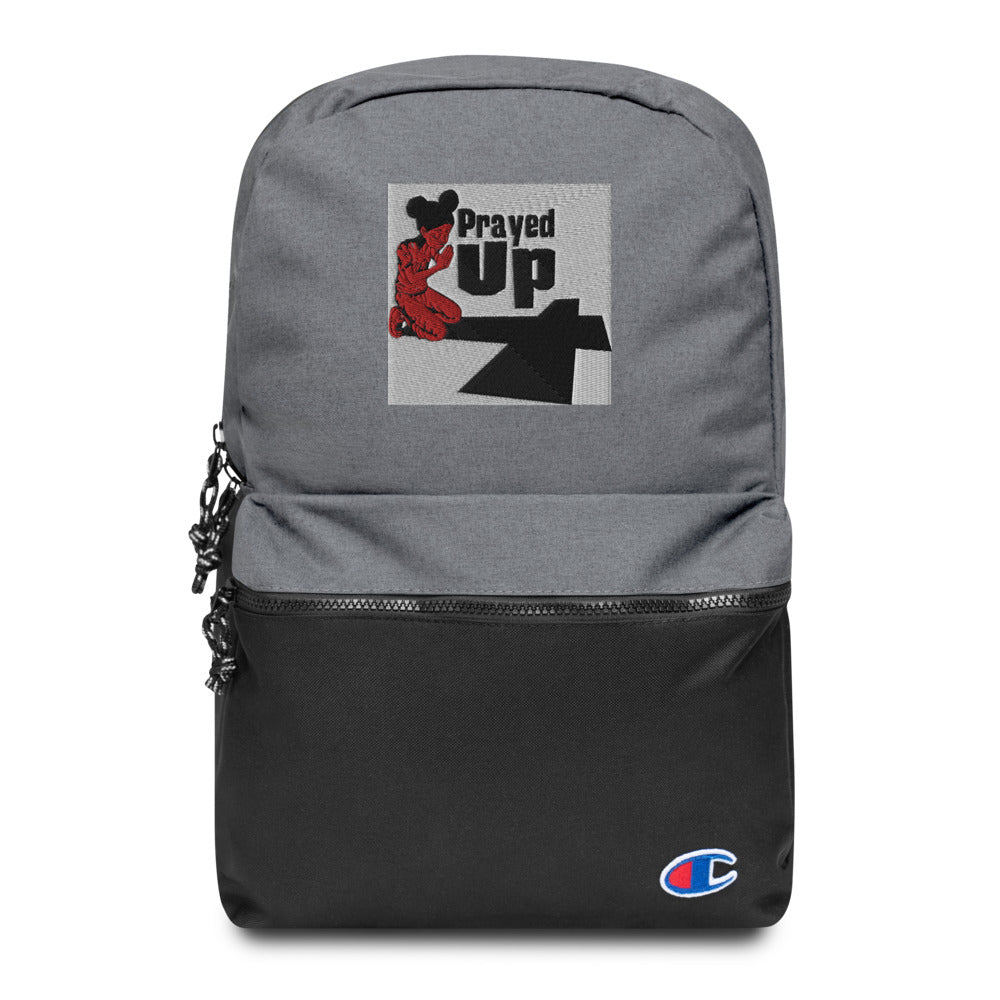 Embroidered “PrayedUpGirl” Champion Backpack