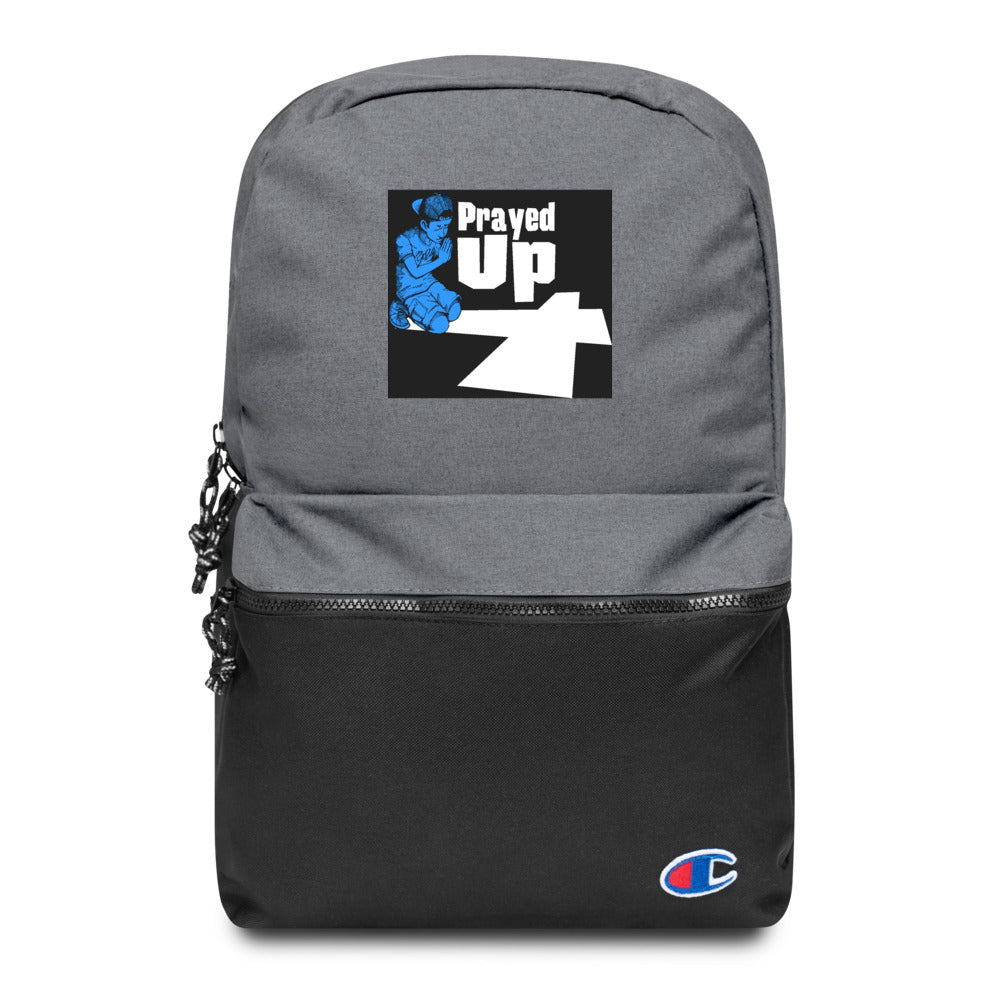 Embroidered “PrayedUpBoy” Champion Backpack