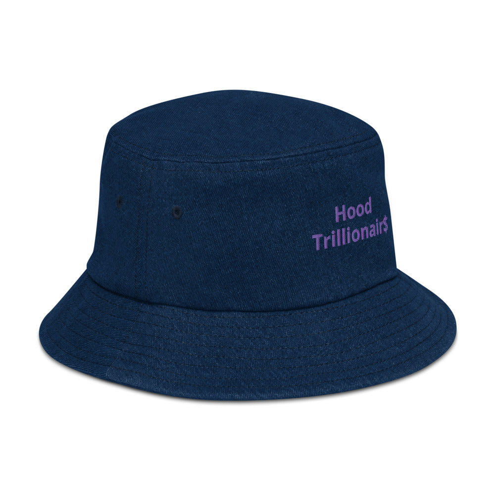 Denim “Hood Trillionair$“ bucket hat