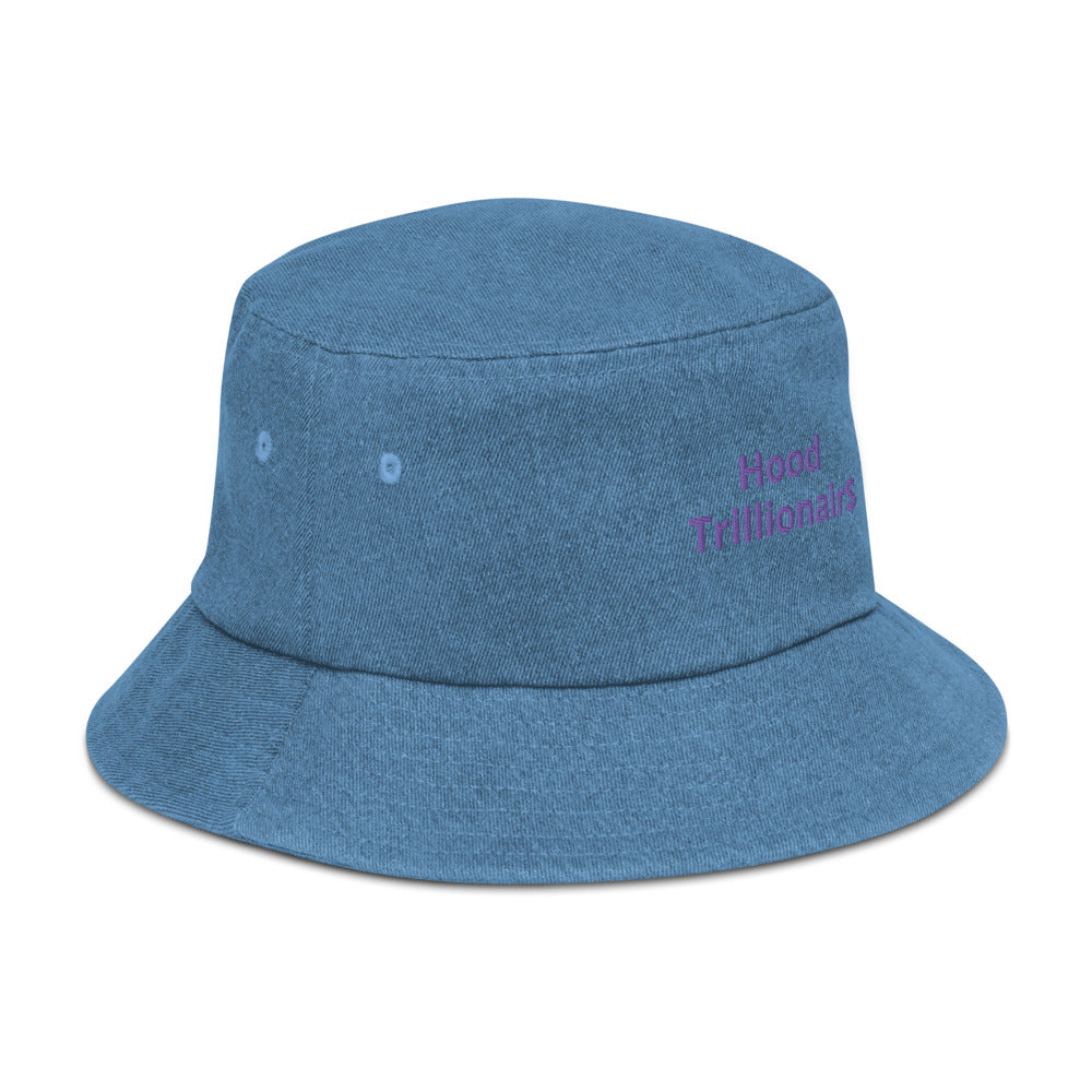 Denim “Hood Trillionair$“ bucket hat