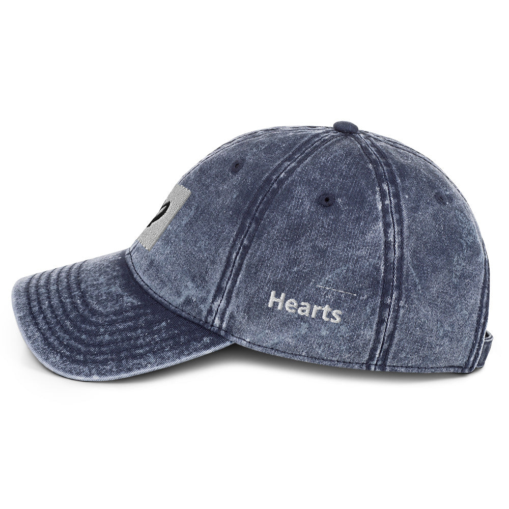 Vintage Cotton “Black Hearts”  Cap