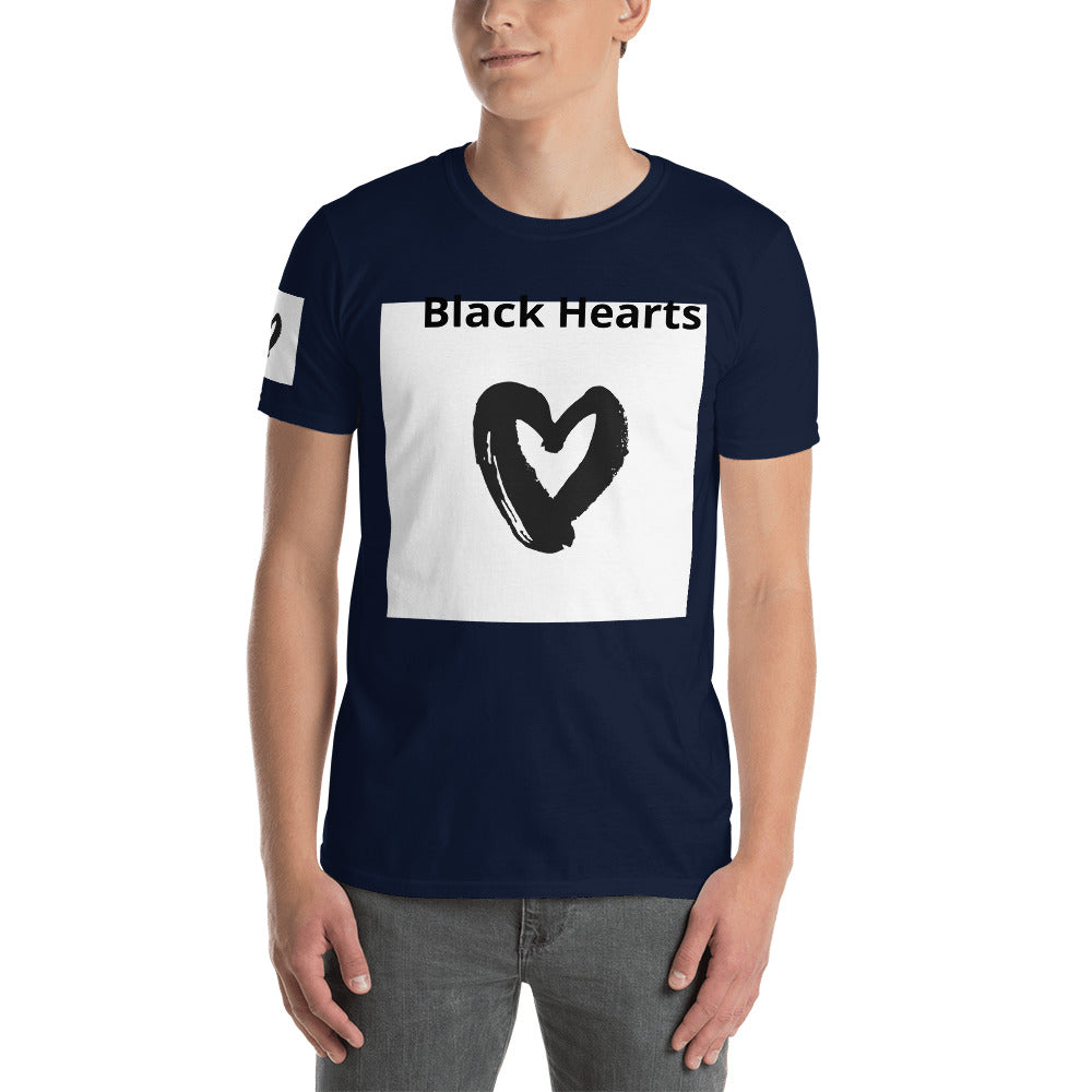 Short-Sleeve Unisex “Black Hearts”  T-Shirt