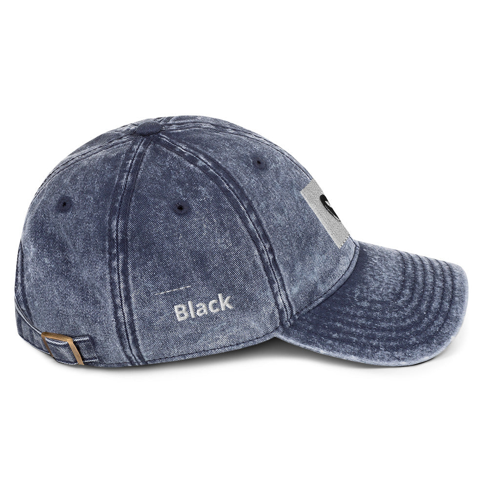 Vintage Cotton “Black Hearts”  Cap