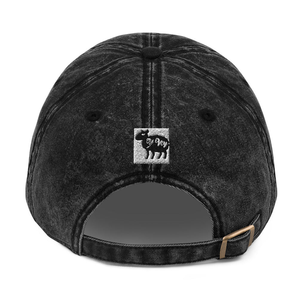 Vintage Cotton “Black Hearts”  Cap