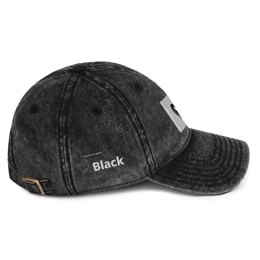 Vintage Cotton “Black Hearts”  Cap