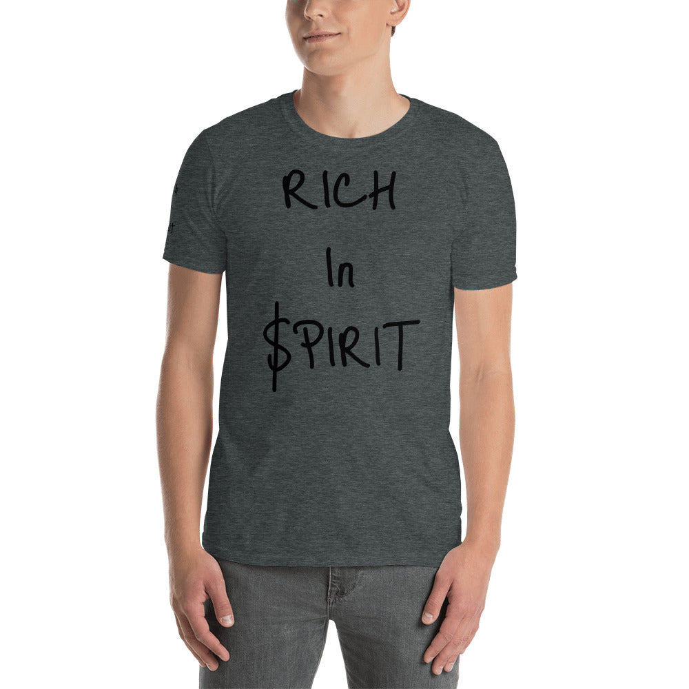 Short-Sleeve Unisex “Rich in spirit” T-Shirt