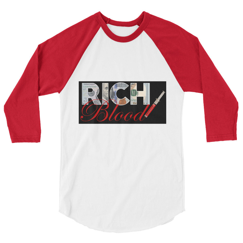 3/4 sleeve Baseball “RICH Blood”  shirt