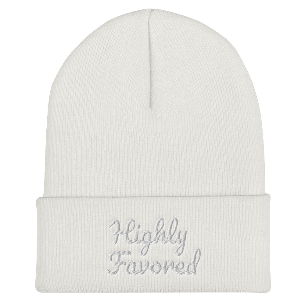 Cuffed “Highly Favored”  Beanie