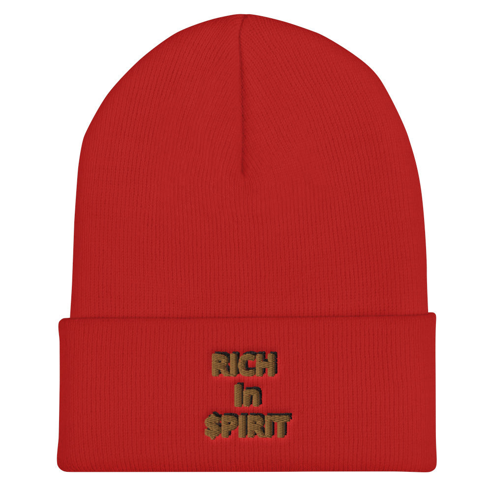 “Rich in Spirit” Cuffed Beanie