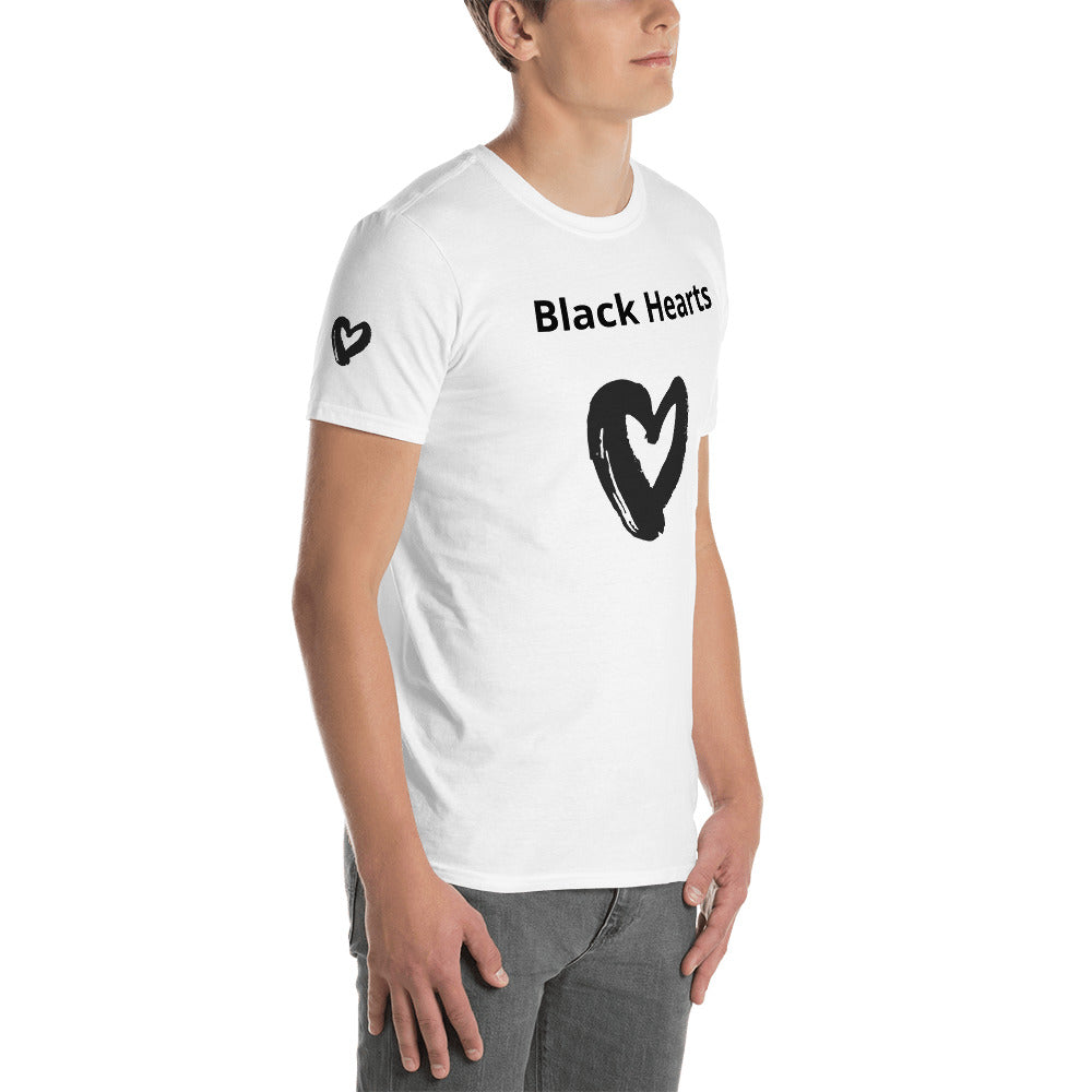 Short-Sleeve Unisex “Black Hearts”  T-Shirt