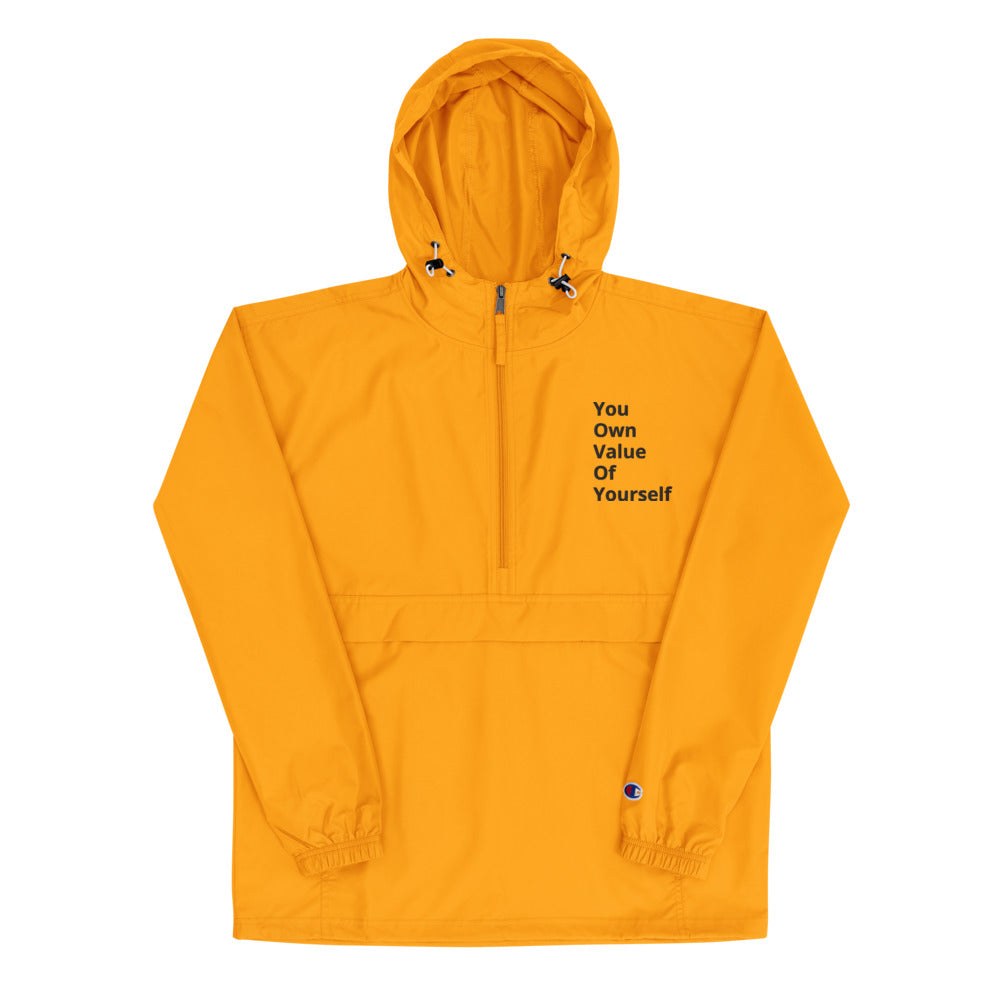 “YouOwnValueOfYourself”  Champion Packable Jacket