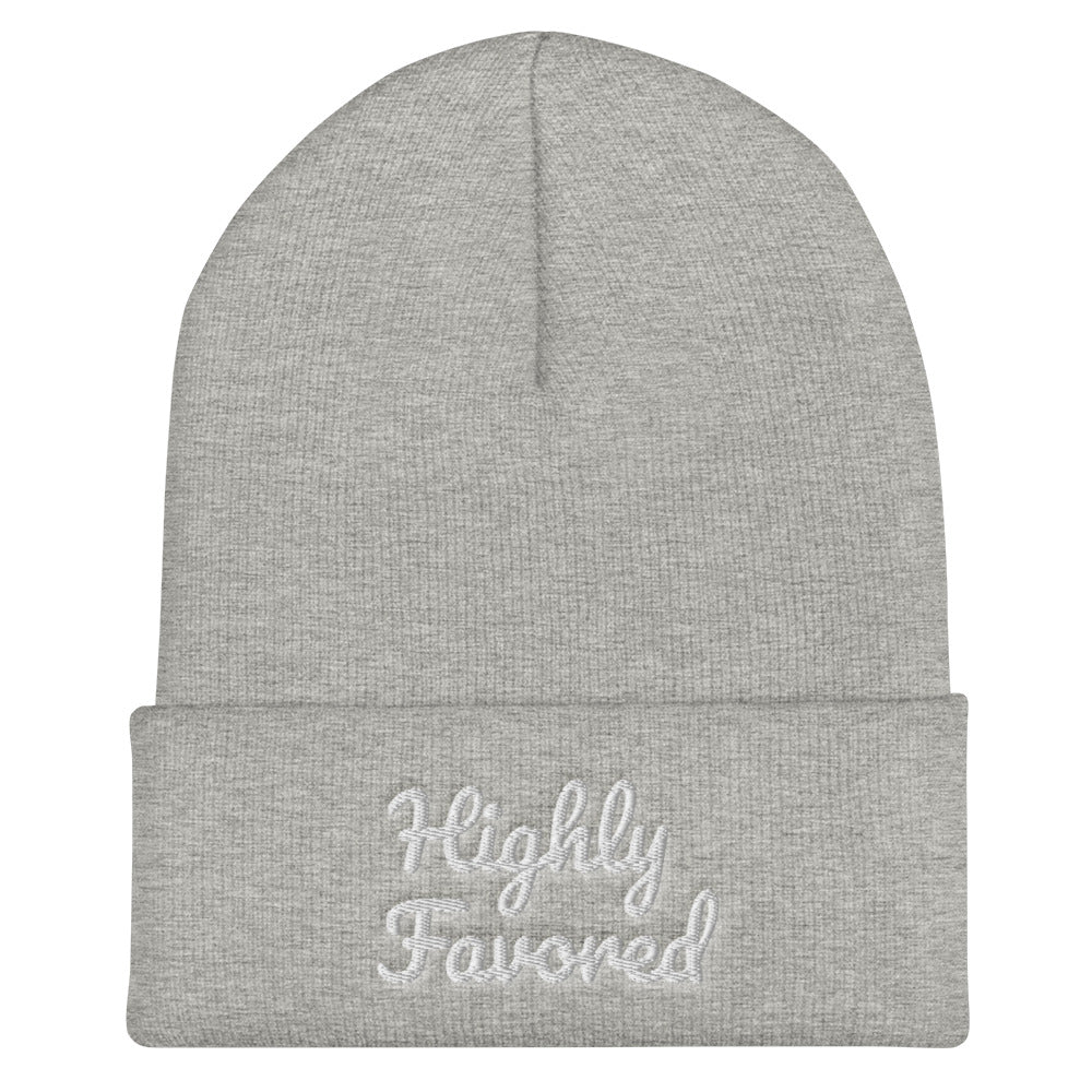 Cuffed “Highly Favored”  Beanie