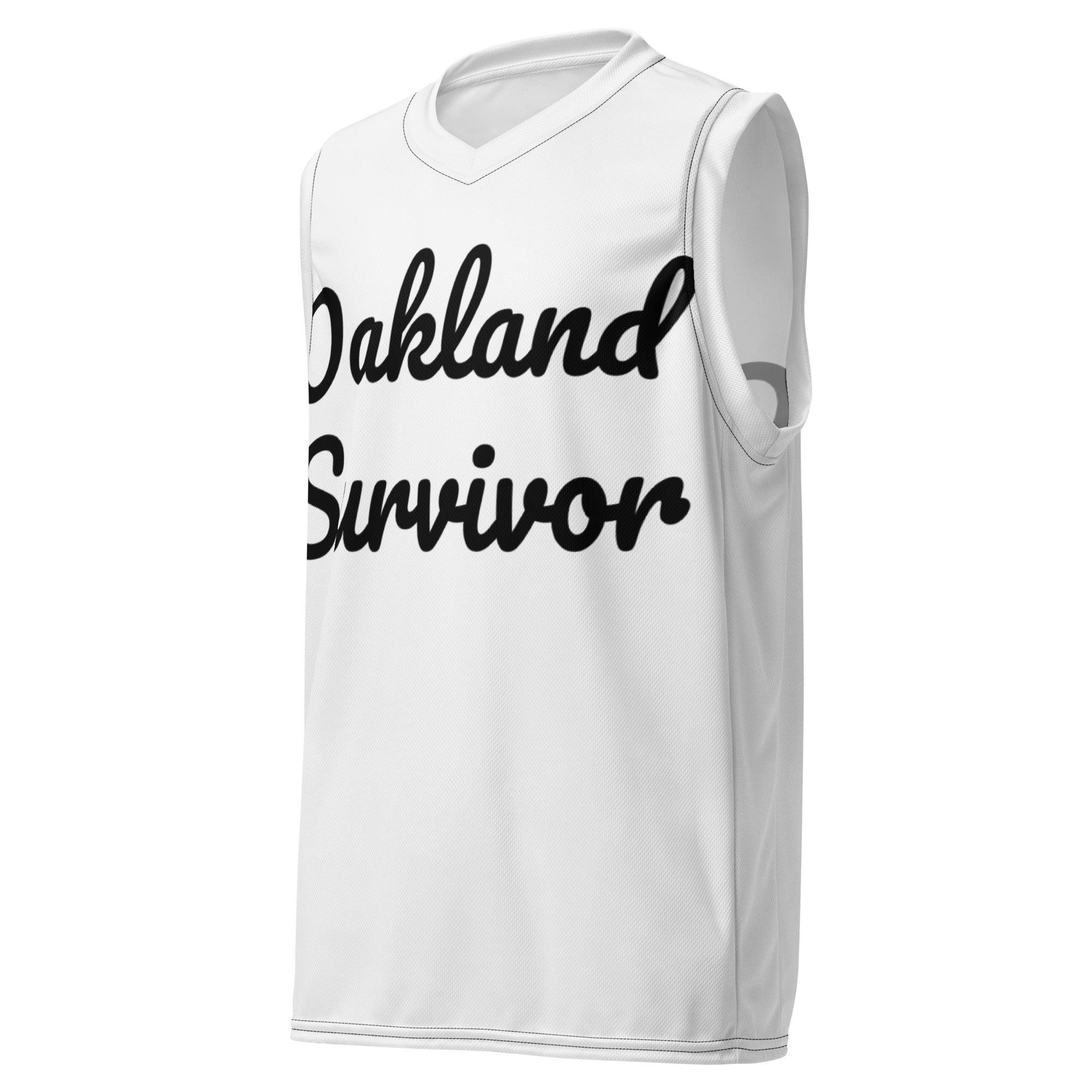 "Oakland Survivor" Recycled unisex basketball jersey