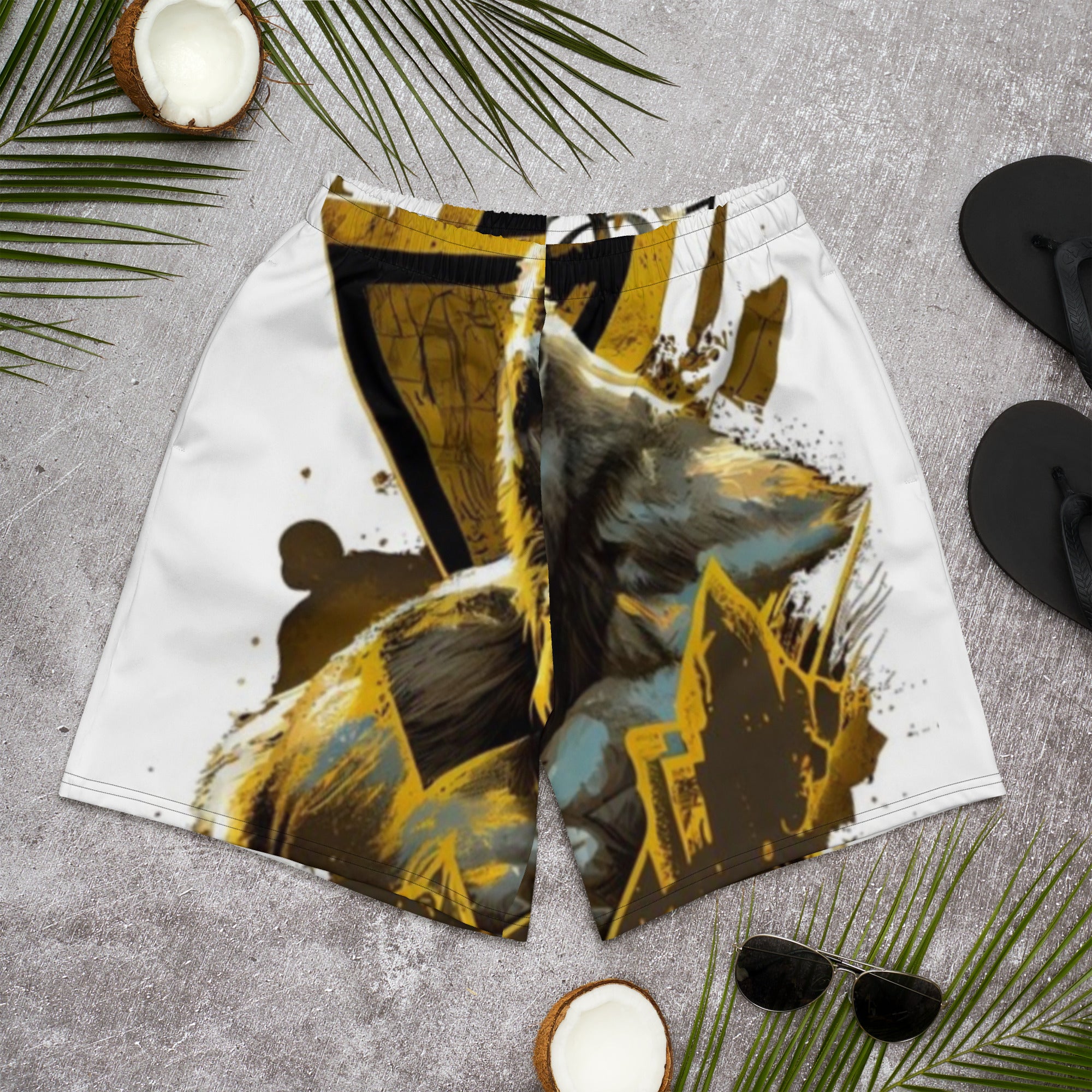 "Gorilla"All-Over Print Unisex Athletic Long Shorts