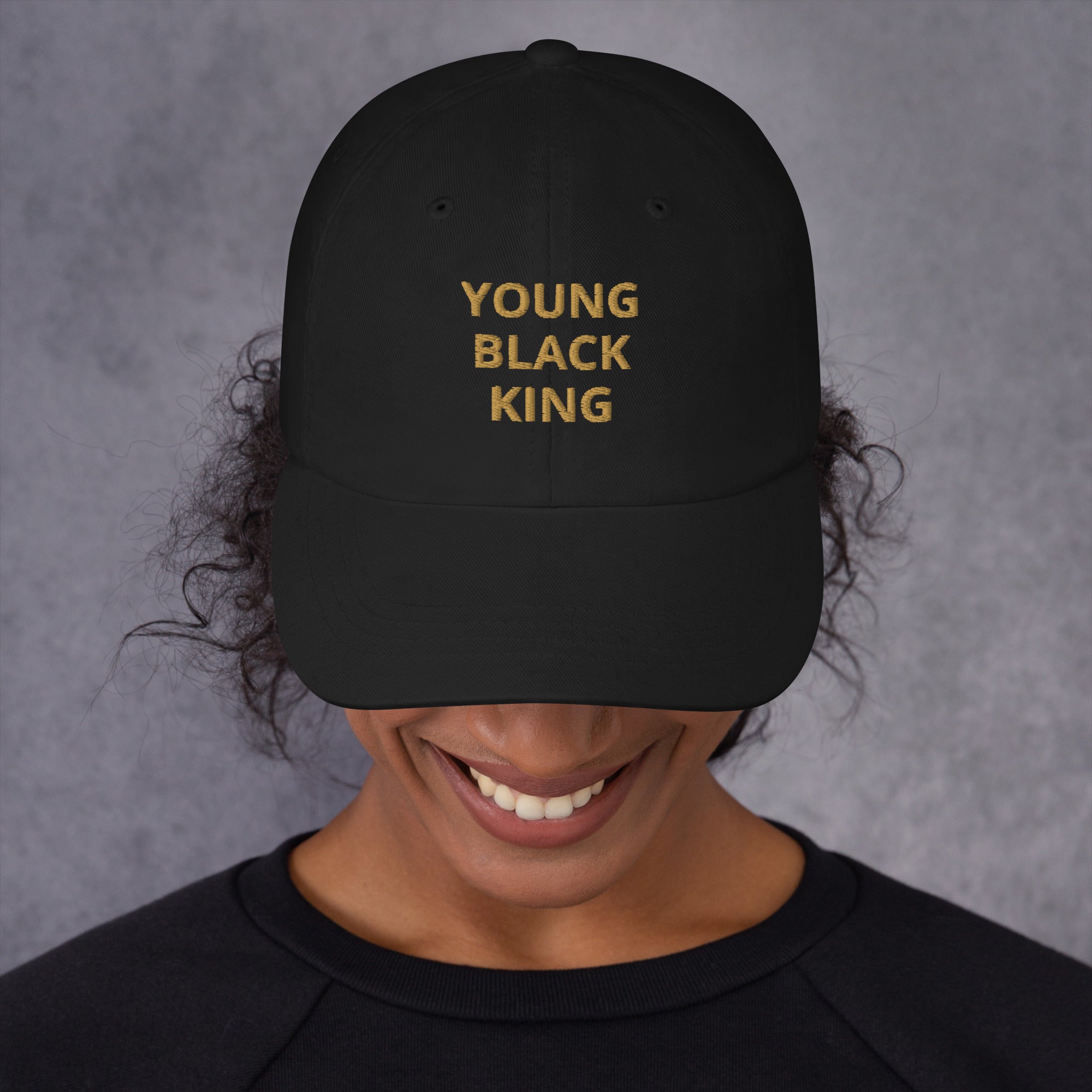 Young Black King Dad hat