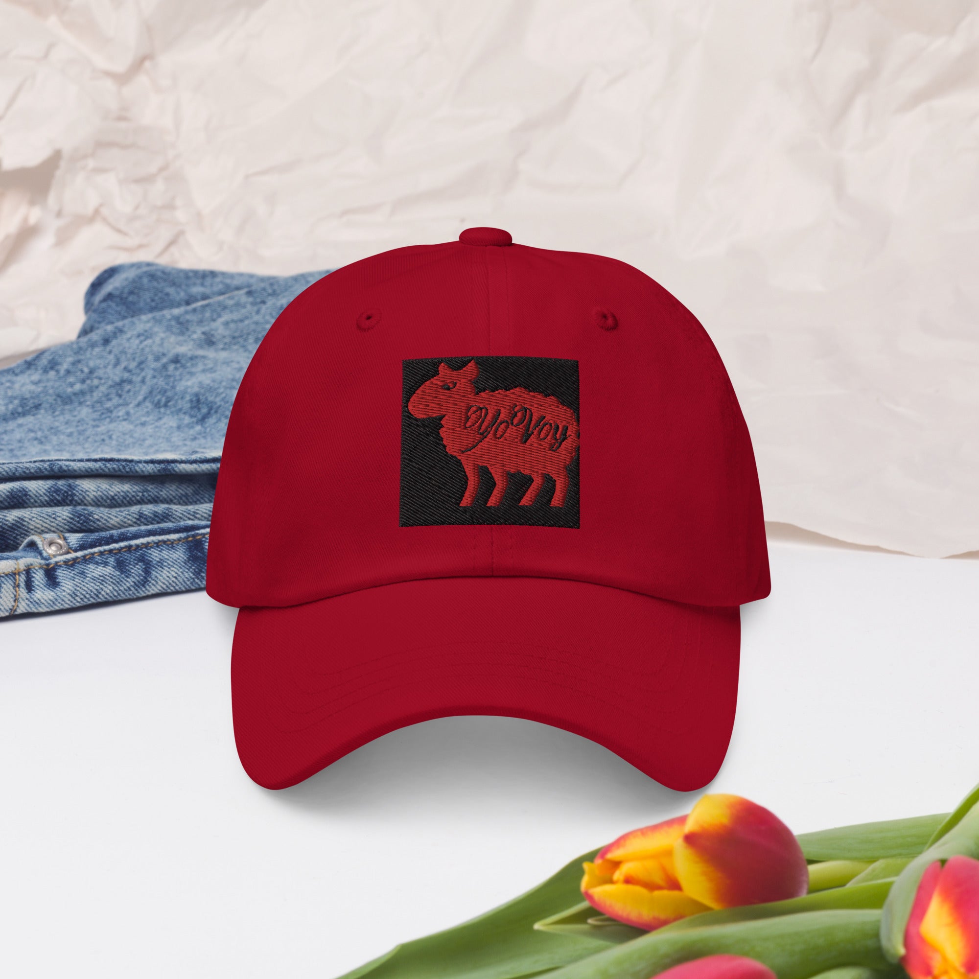 “YOVOY Sheep Red” Dad hat