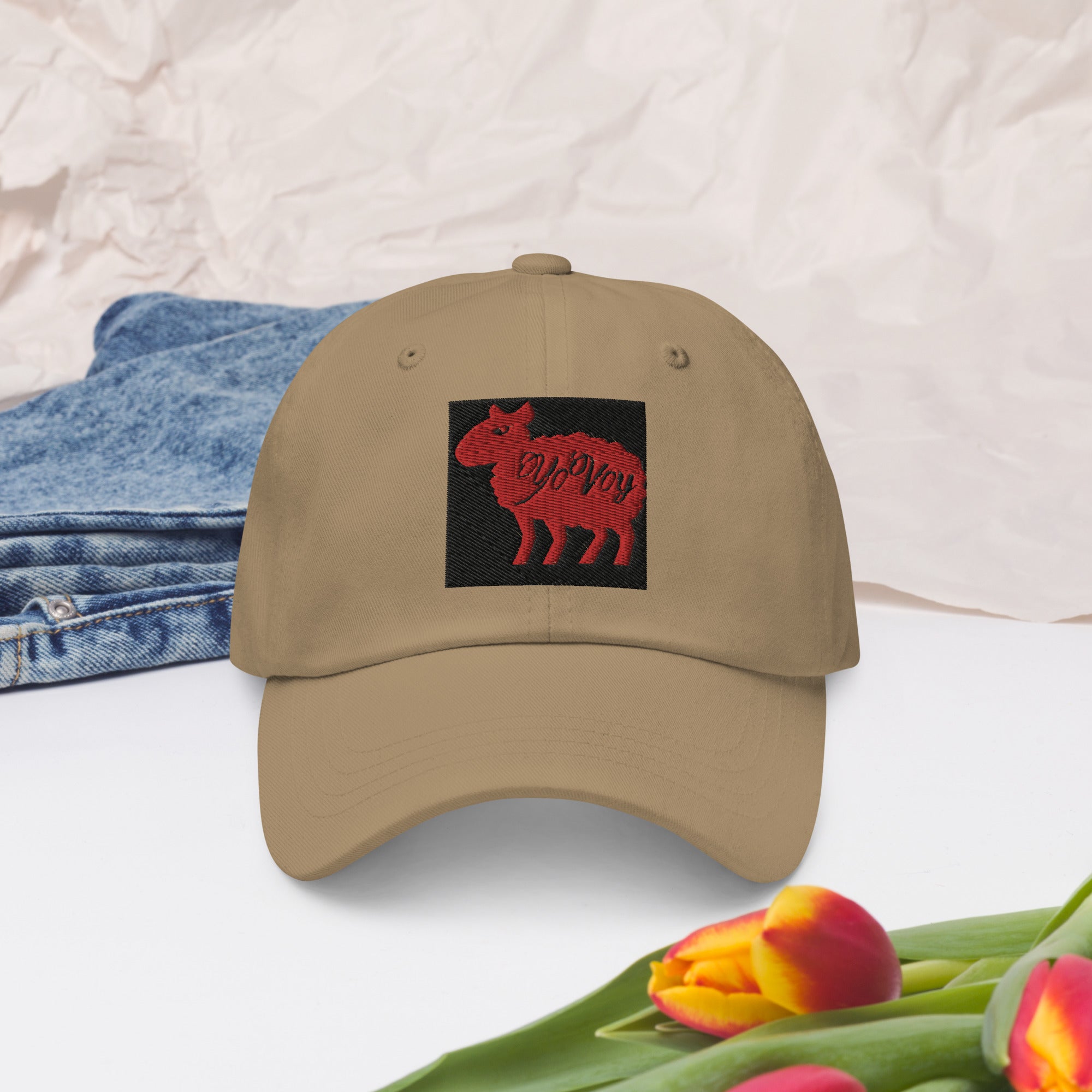 “YOVOY Sheep Red” Dad hat