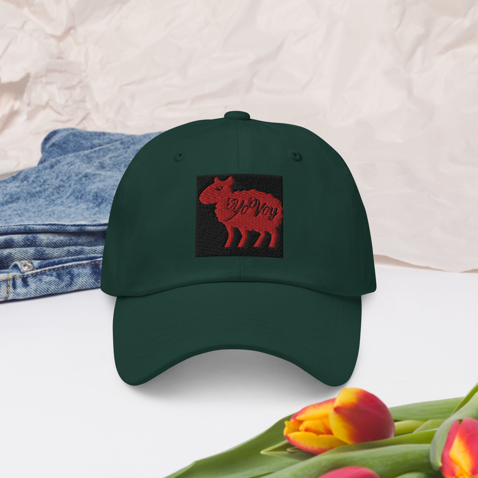 “YOVOY Sheep Red” Dad hat