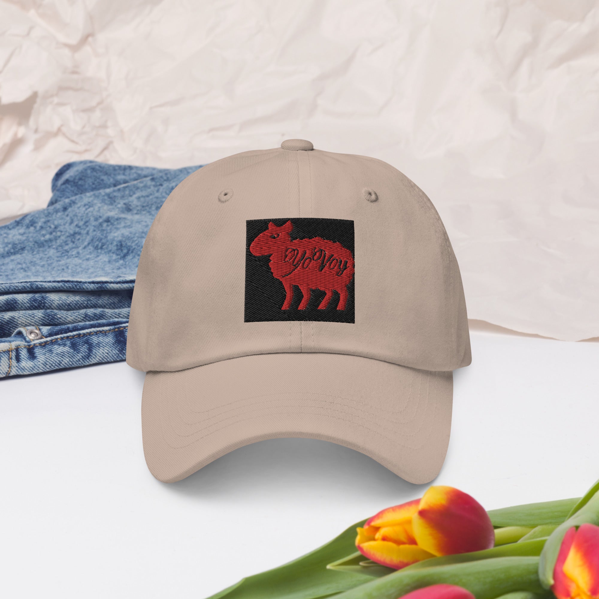 “YOVOY Sheep Red” Dad hat
