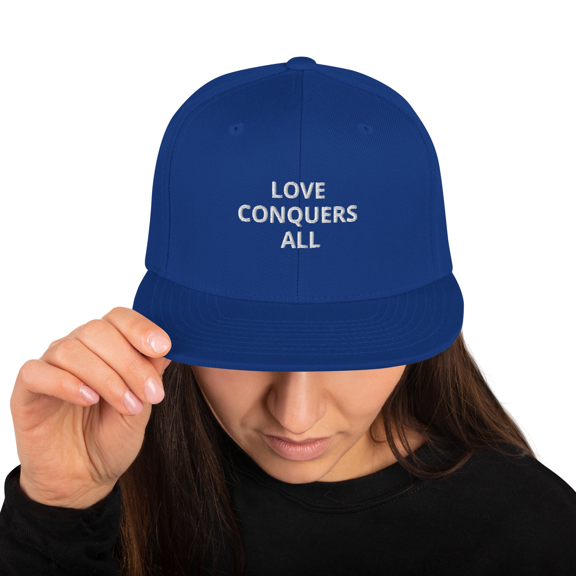 “Love conquers” Snapback Hat