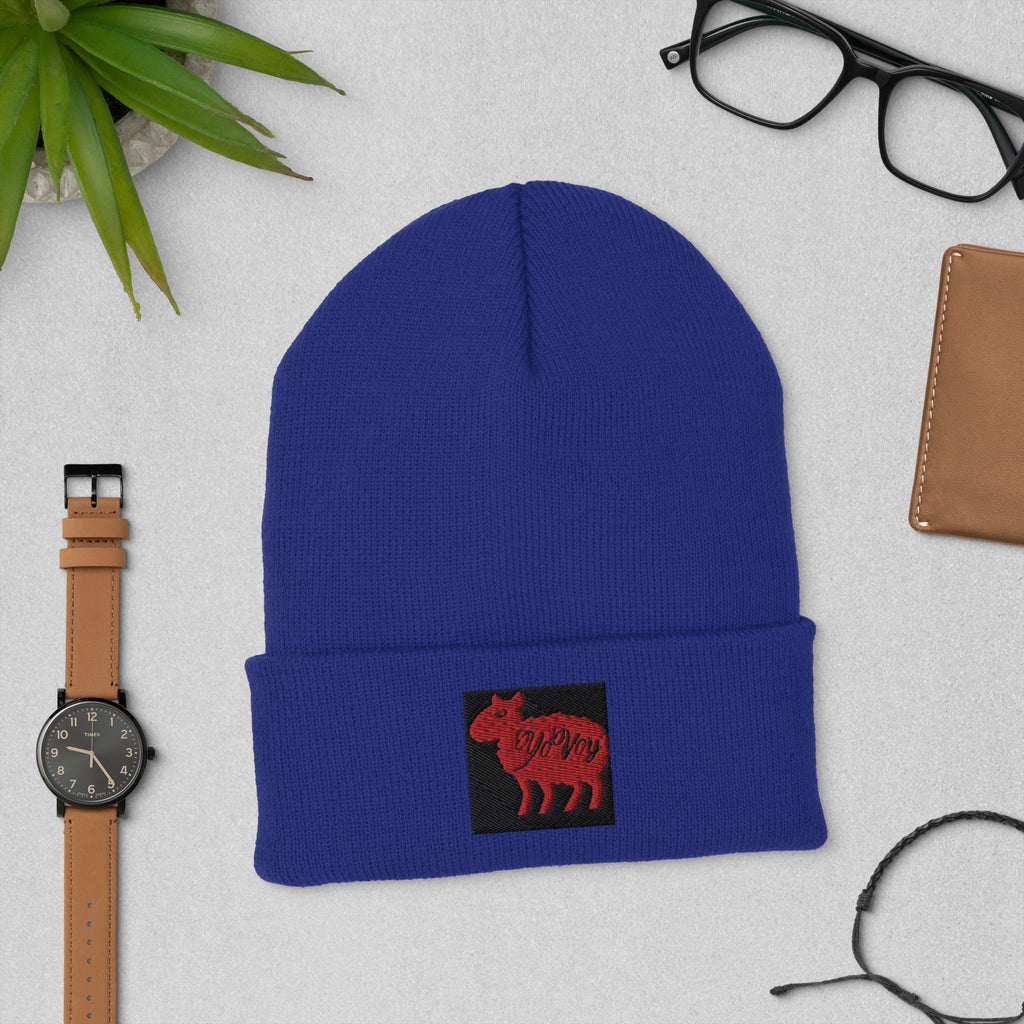“YOVOY Sheep Red” Cuffed Beanie