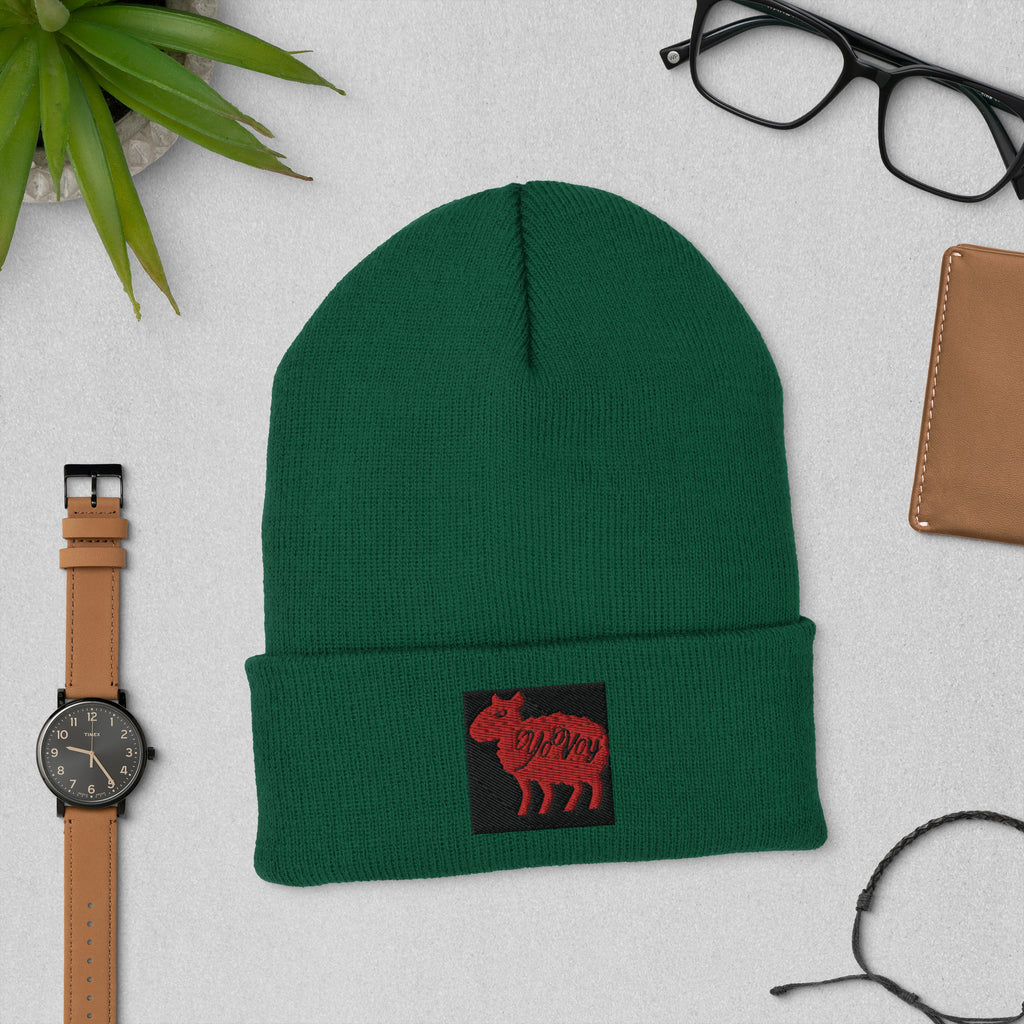 “YOVOY Sheep Red” Cuffed Beanie