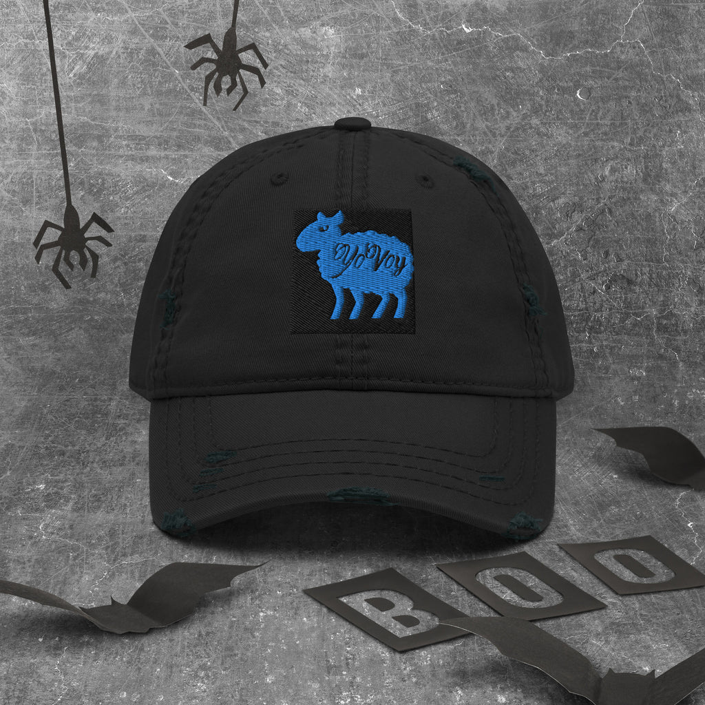 “YOVOY Sheep Baby Blue” Distressed Dad Hat