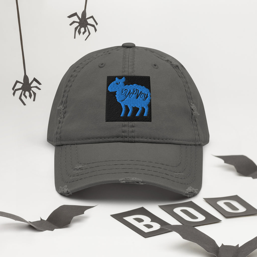 “YOVOY Sheep Baby Blue” Distressed Dad Hat