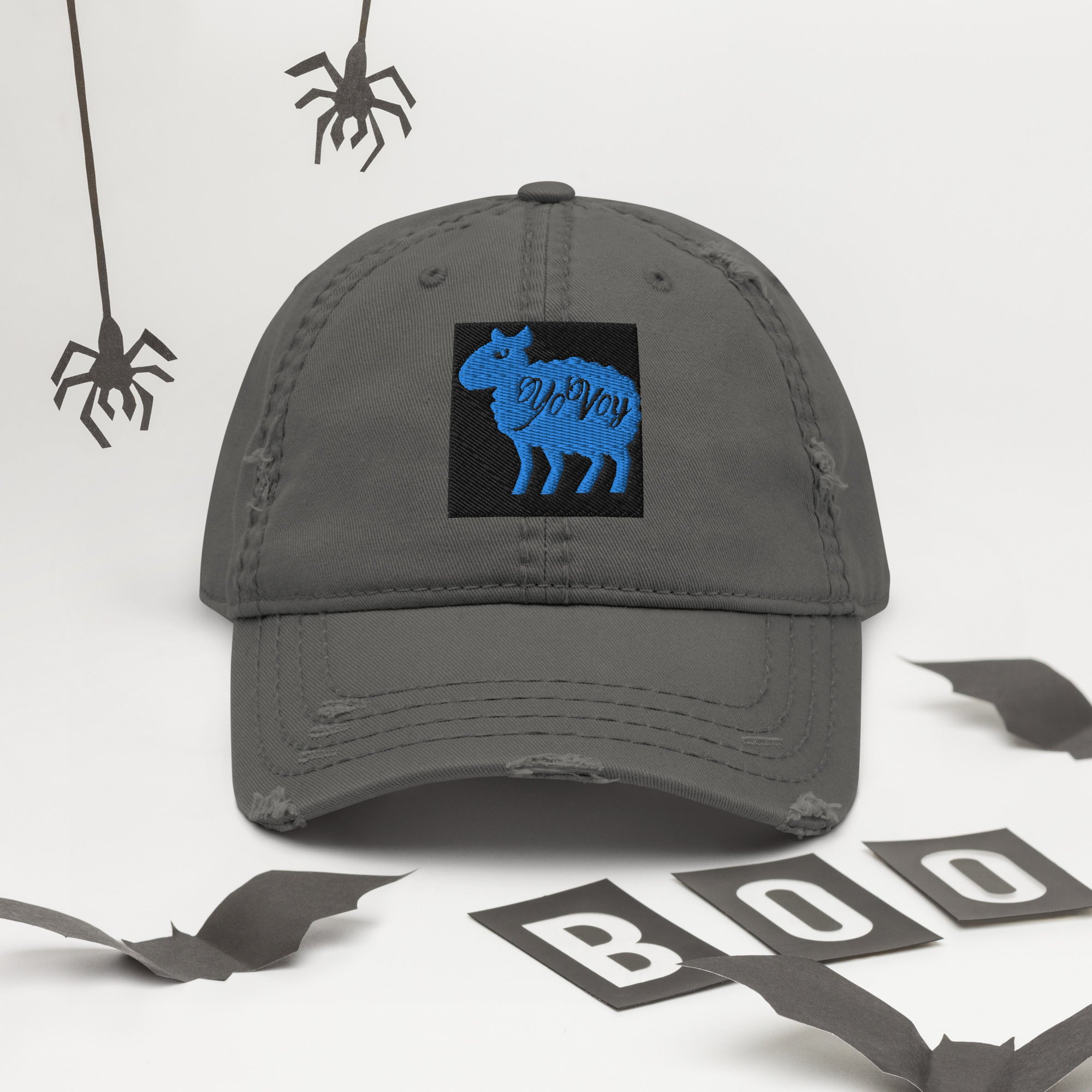 “YOVOY Sheep Baby Blue” Distressed Dad Hat