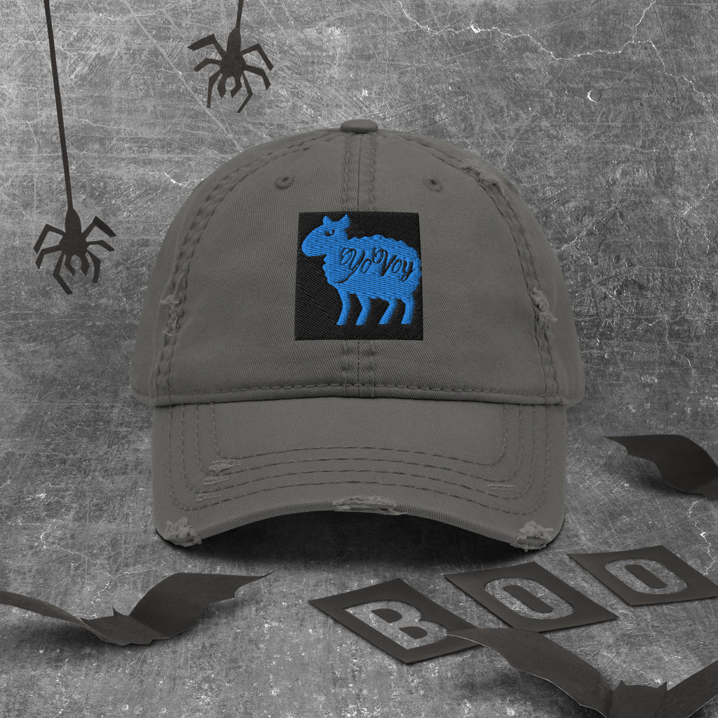 “YOVOY Sheep Baby Blue” Distressed Dad Hat