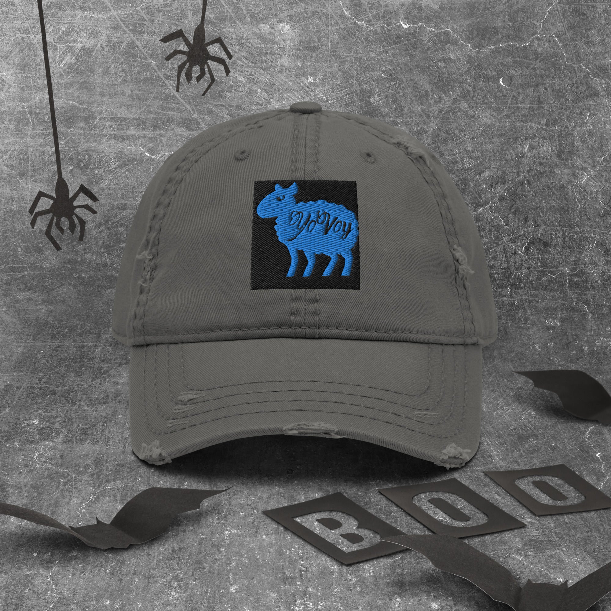 “YOVOY Sheep Baby Blue” Distressed Dad Hat