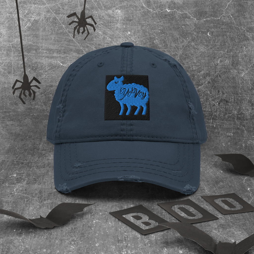 “YOVOY Sheep Baby Blue” Distressed Dad Hat