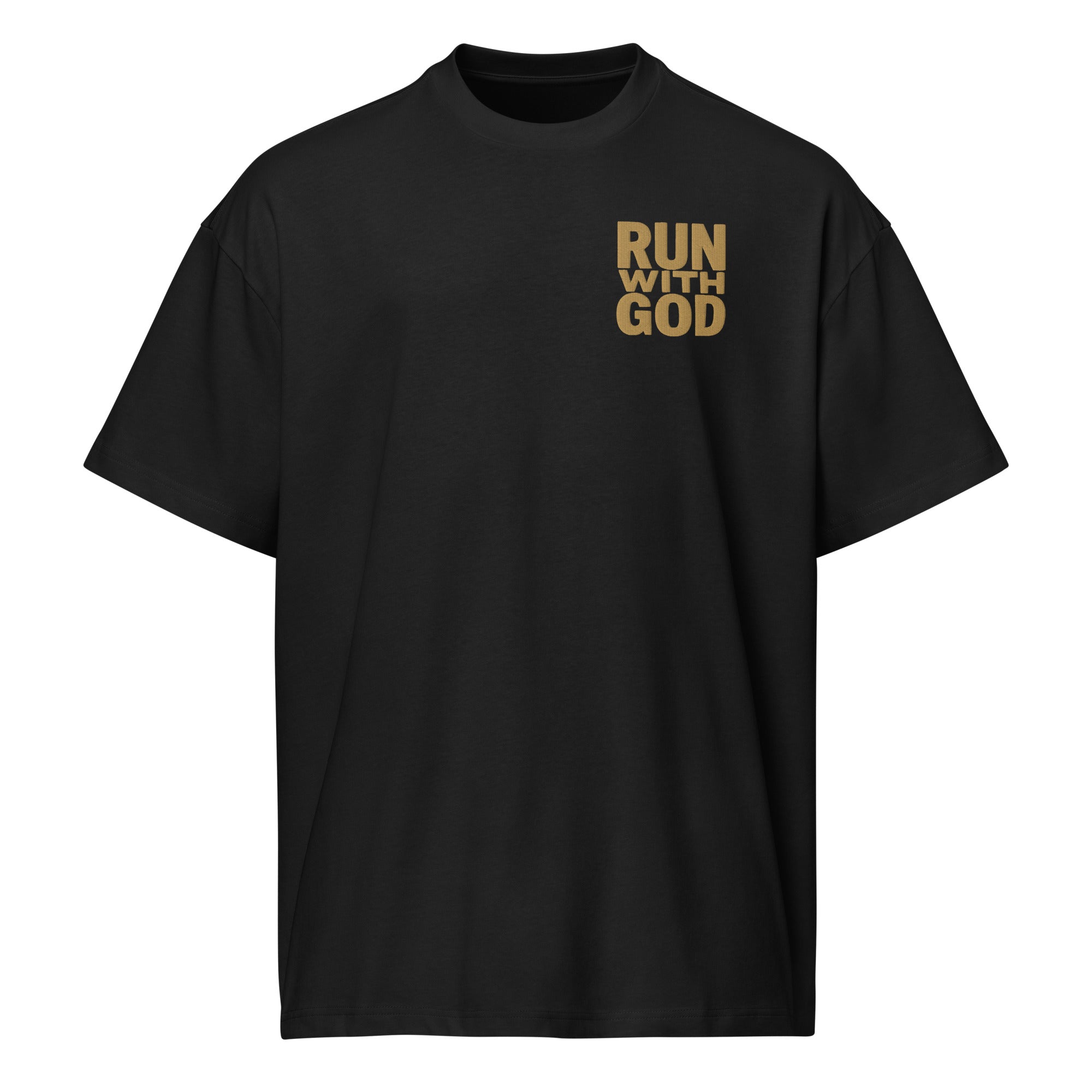 "Run with God" Men’s box tee
