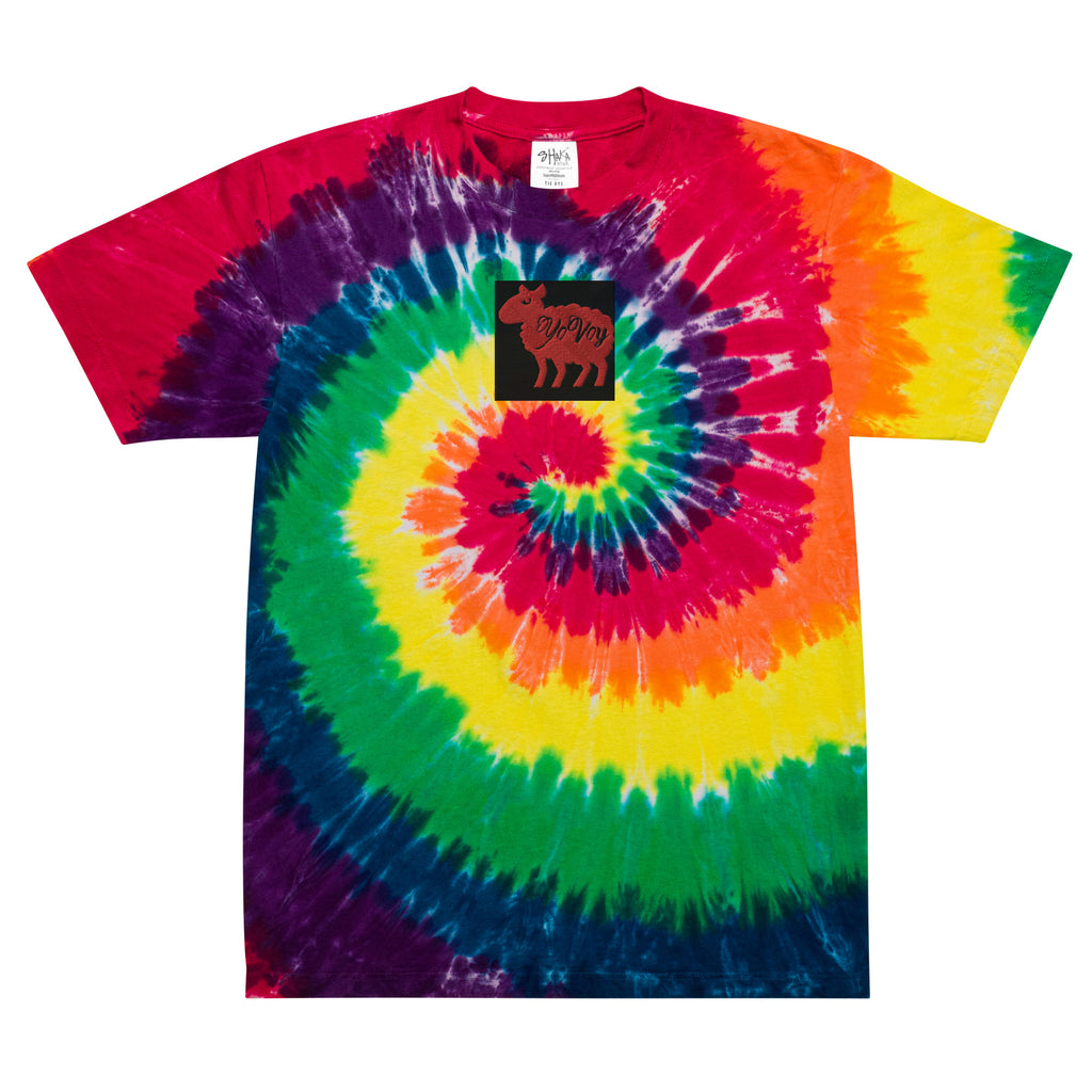 “YOVOY Sheep Red” Oversized tie-dye t-shirt