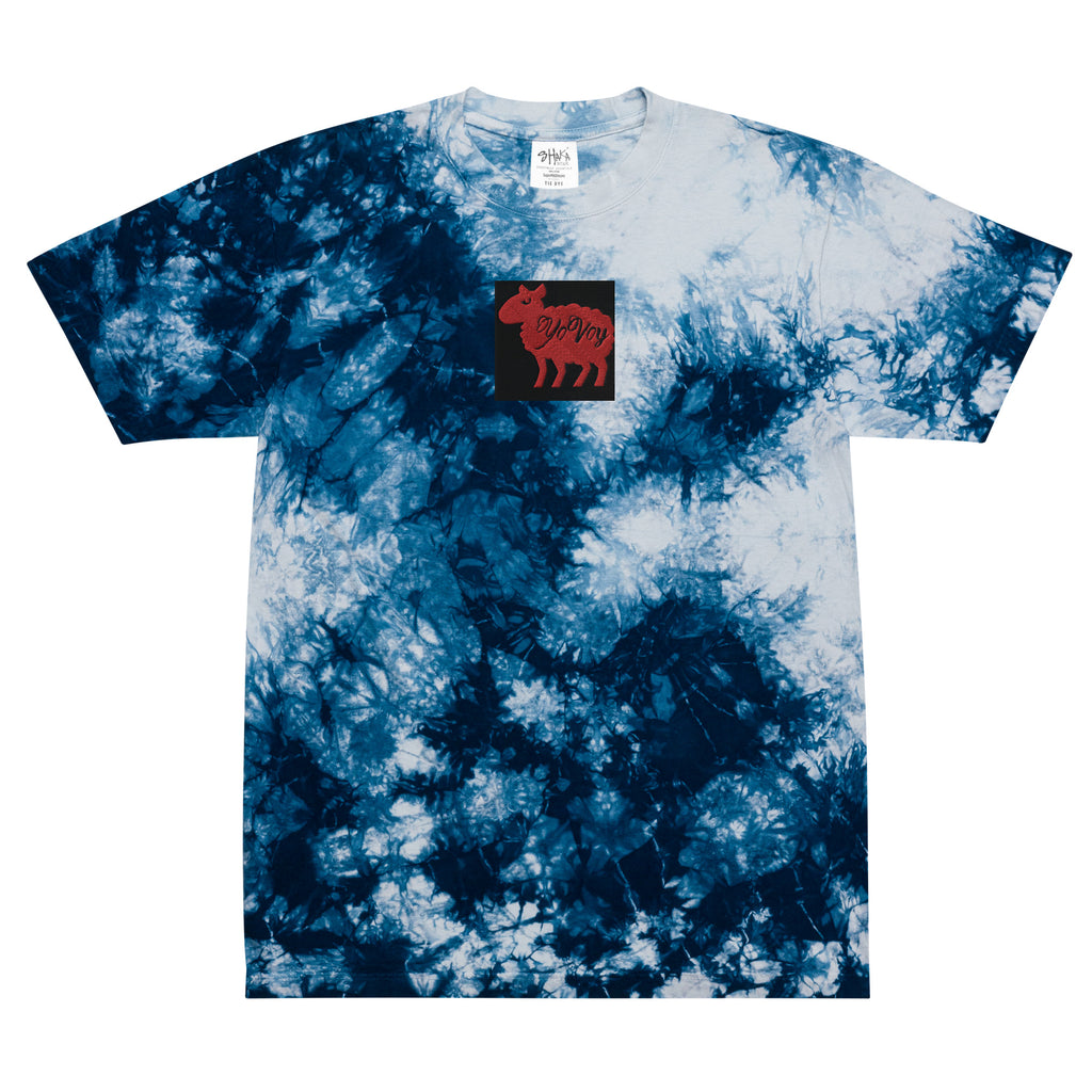 “YOVOY Sheep Red” Oversized tie-dye t-shirt